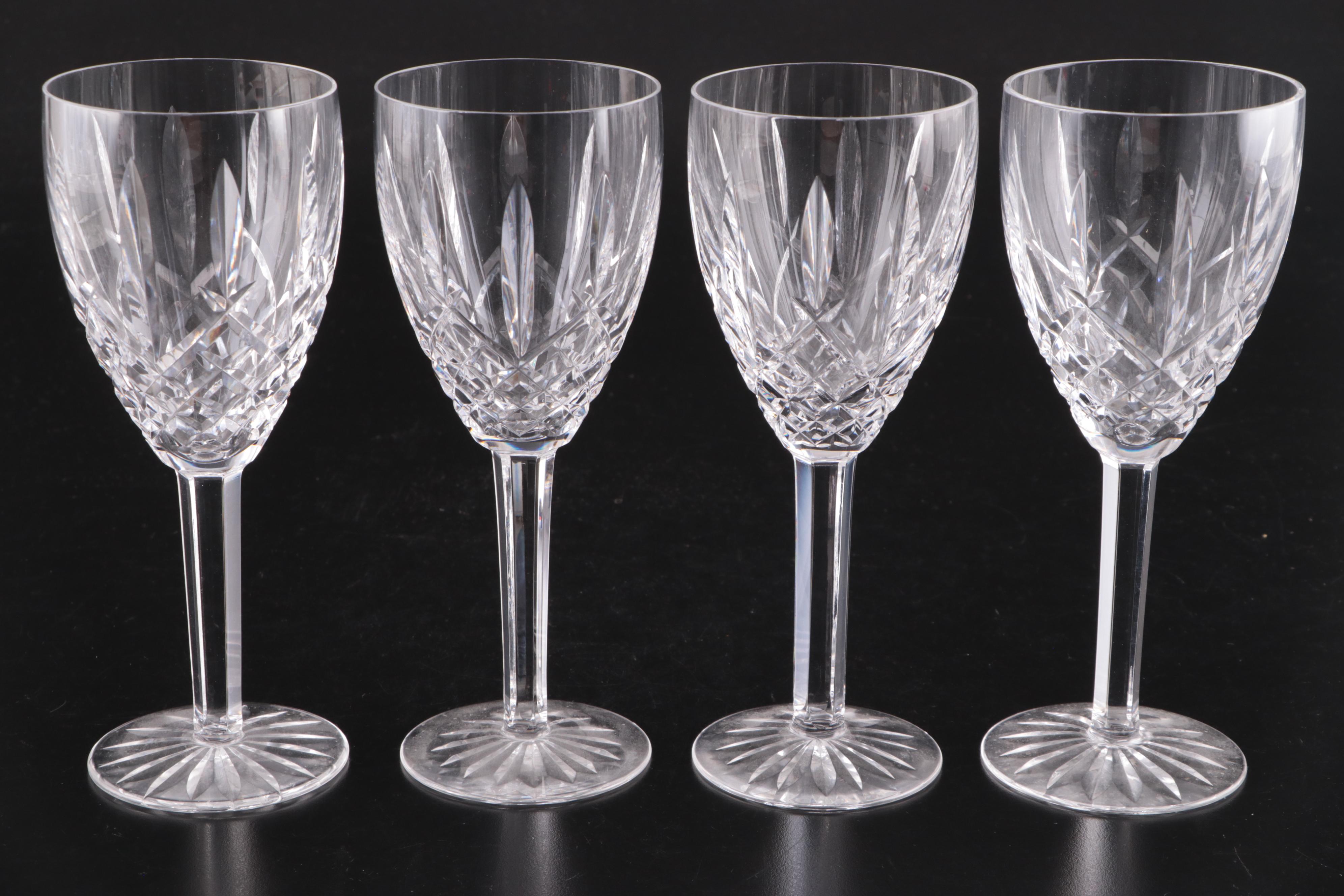 Waterford Crystal "Araglin" Water and Wine Glasses, 1987-2022