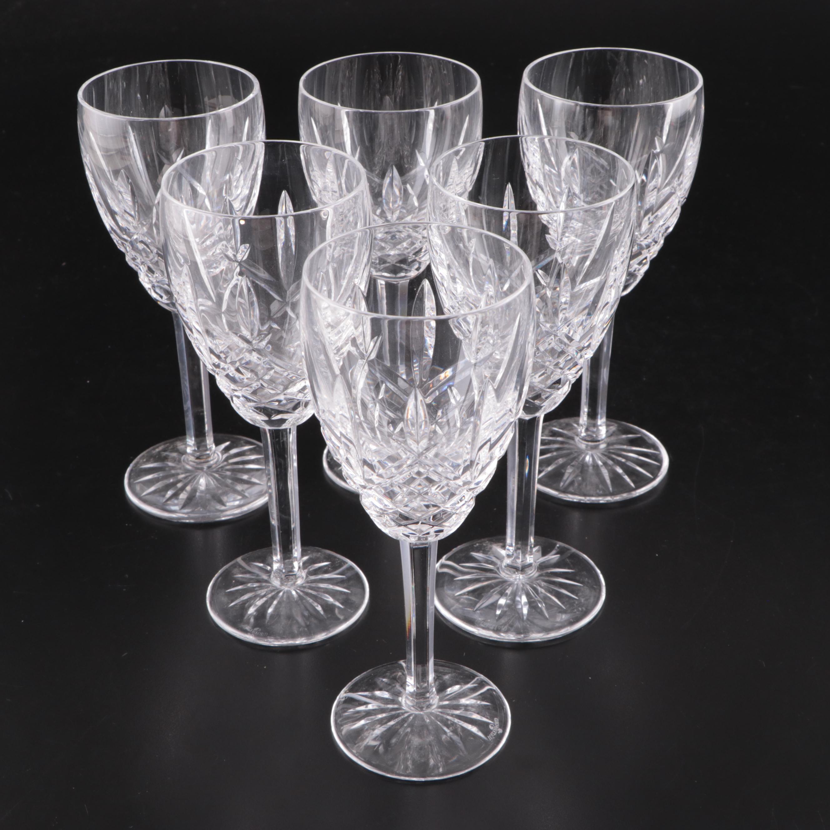 Waterford Crystal "Araglin" Water and Wine Glasses, 1987-2022