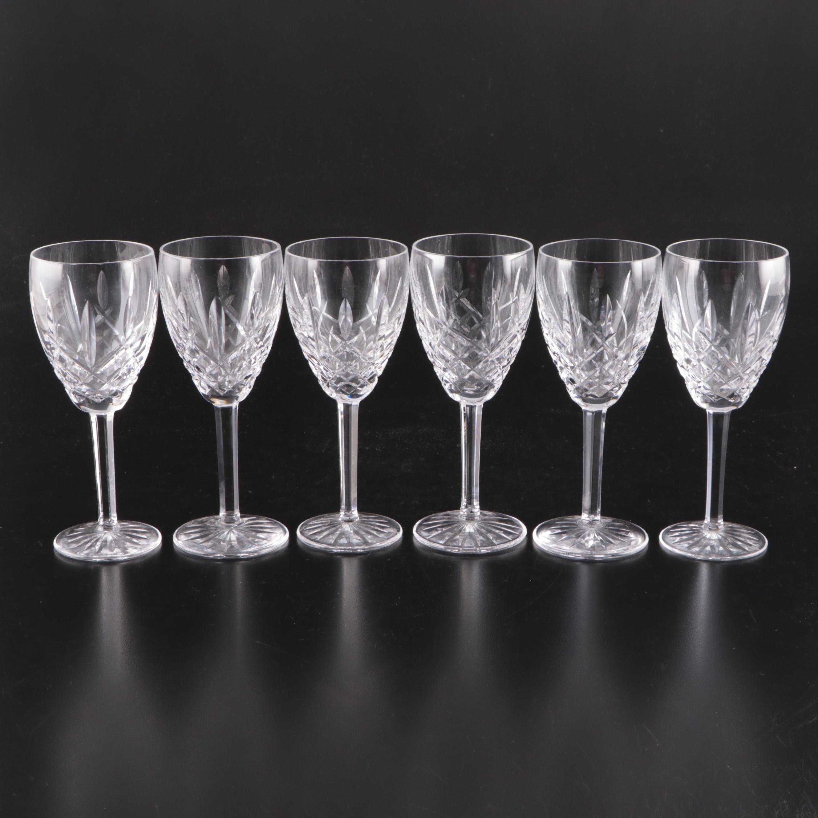 Waterford Crystal "Araglin" Water and Wine Glasses, 1987-2022