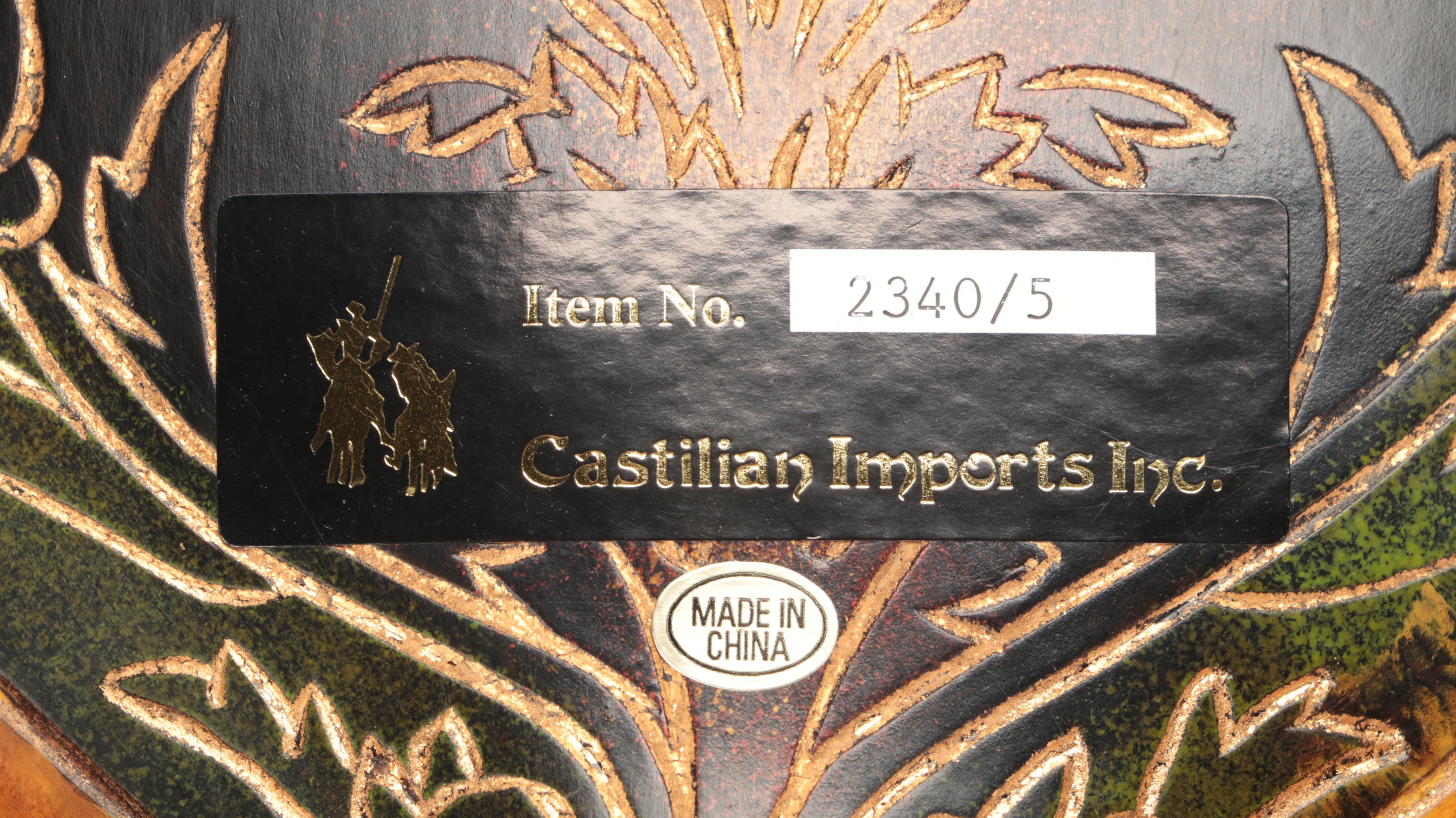 Castilian Imports Inc. Chinese Carved Composite Turtle Shaped Boxes