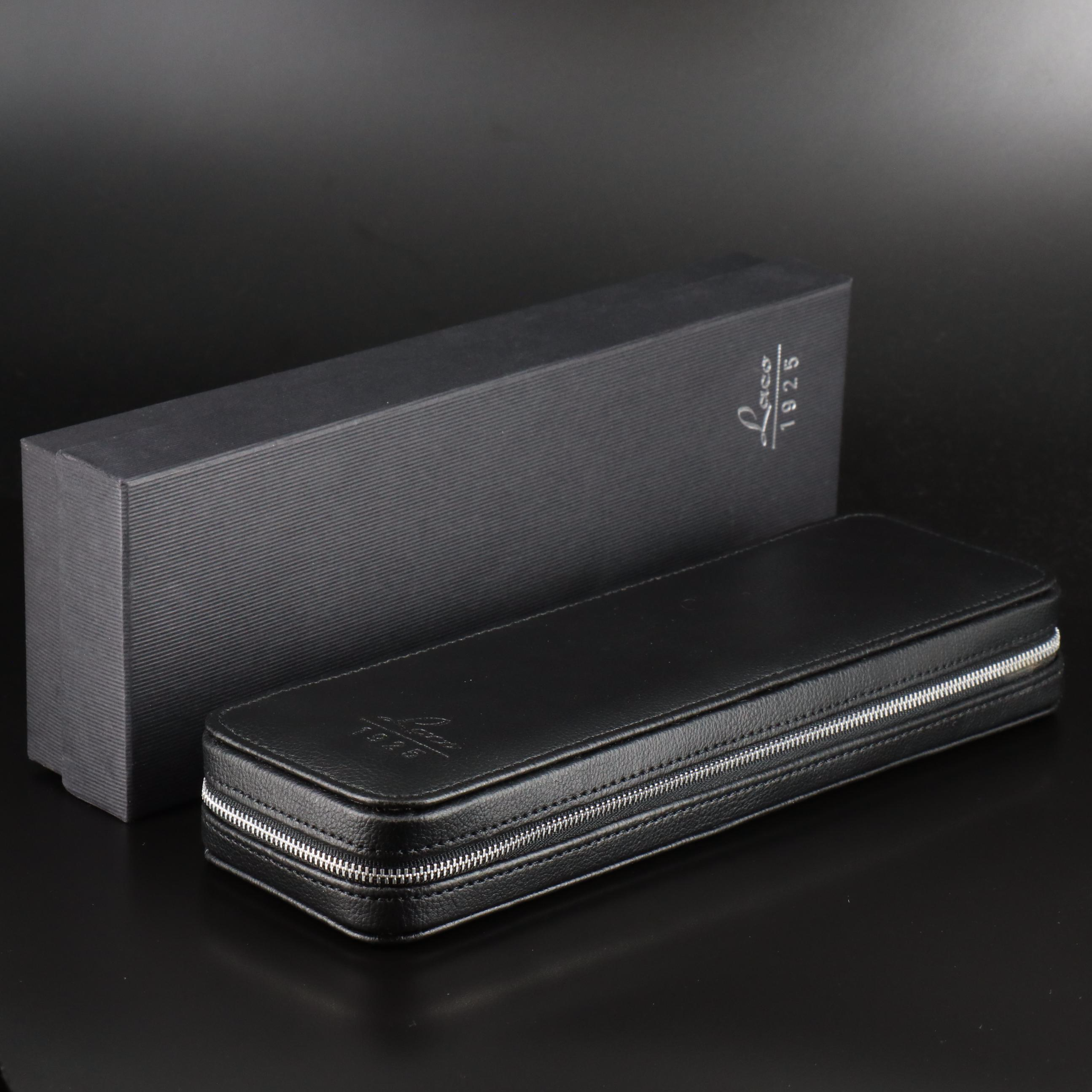 Laco Pilot Stainless Steel Black Dial Quartz Watch