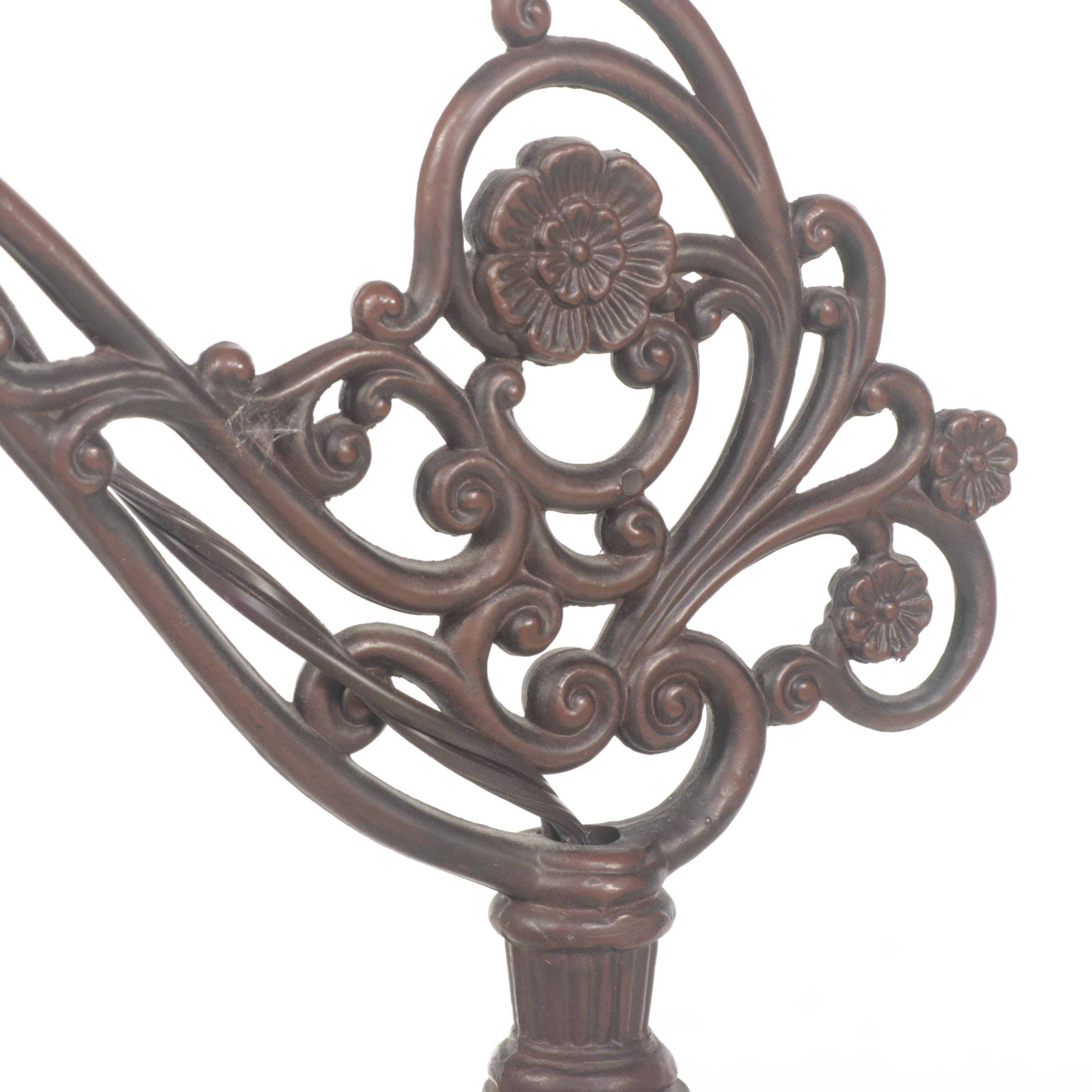 Victorian Style Bridge Arm Floor lamp With Dragonfly Slag Glass Shade