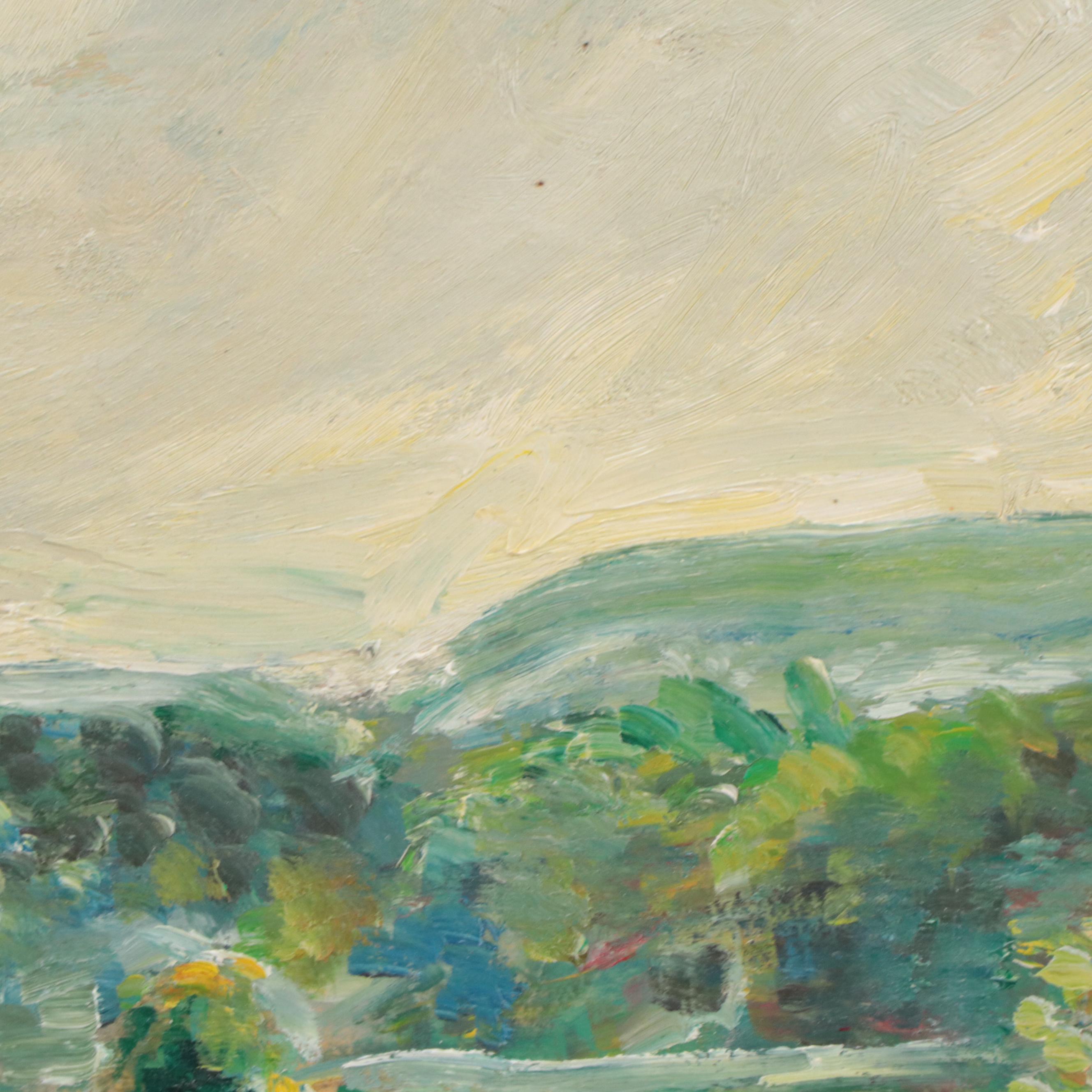 Oil Painting of a Green Landscape