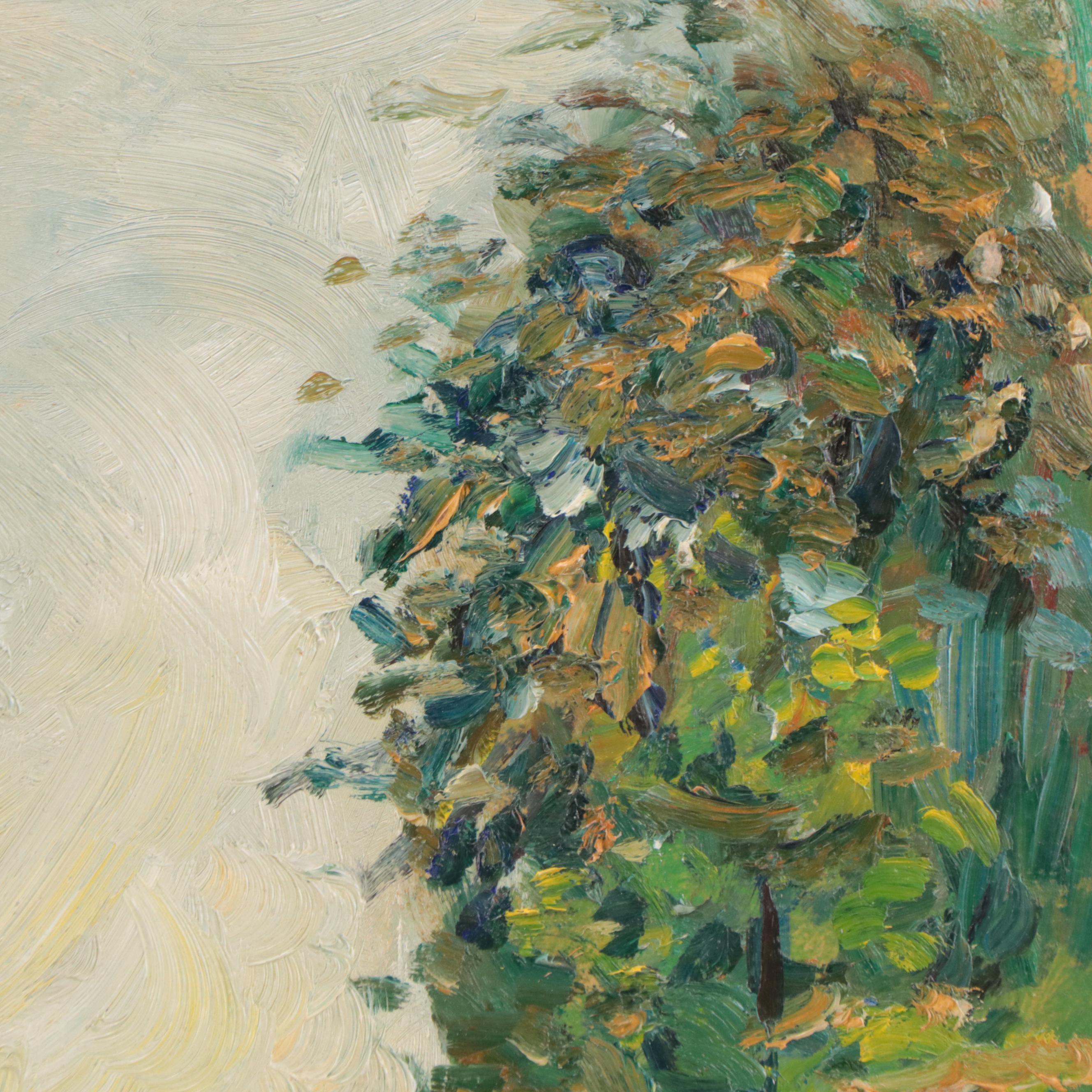 Oil Painting of a Green Landscape