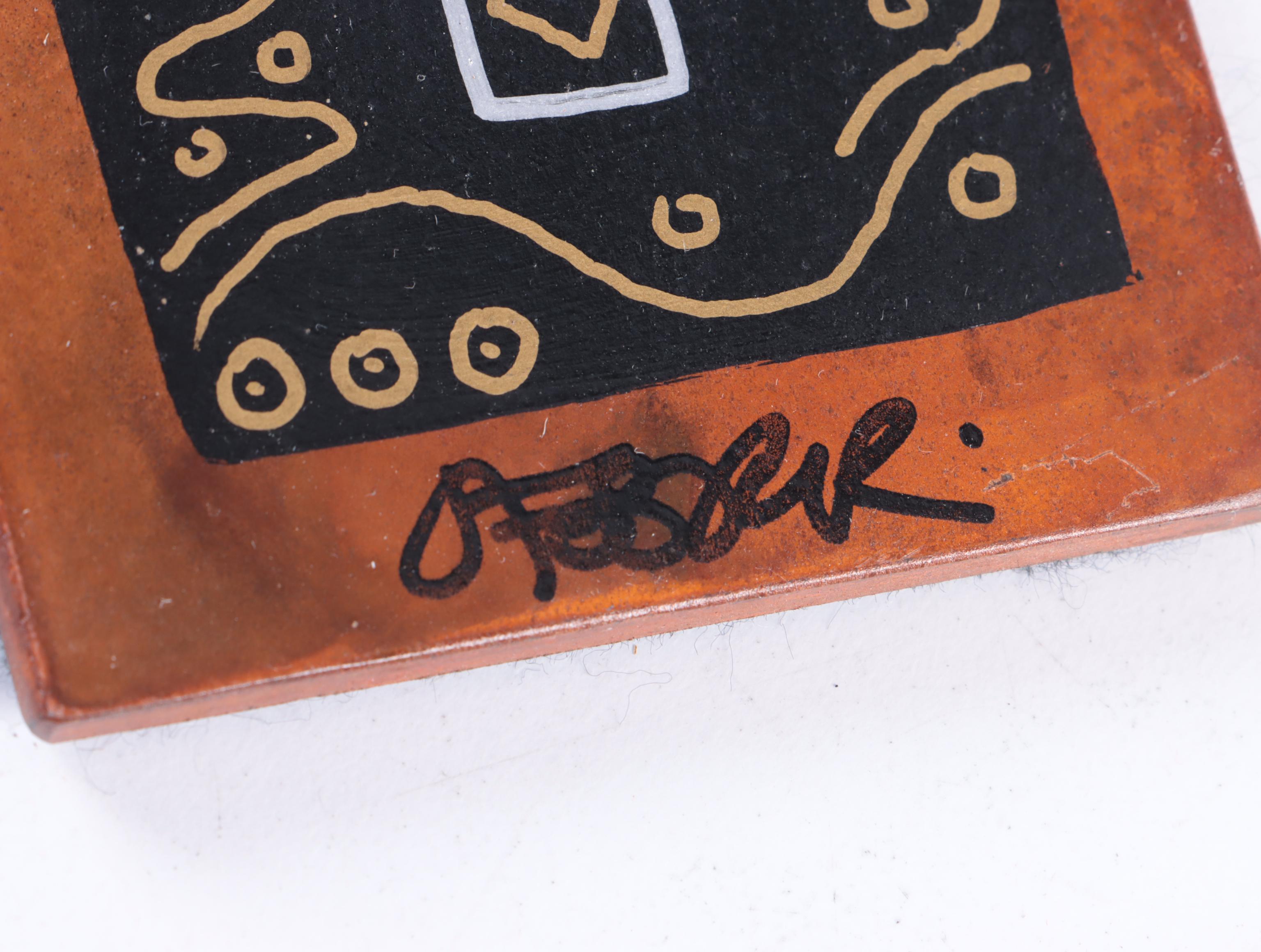 Hand-Painted Metal Rocking Rabbit Sculpture