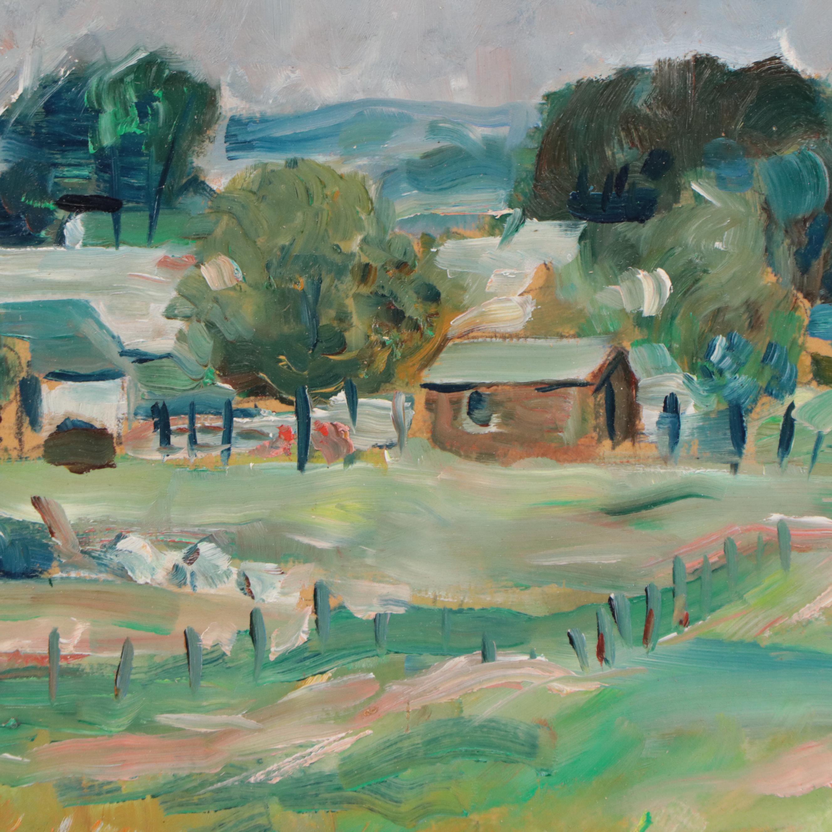 Oil Painting of a Country Landscape