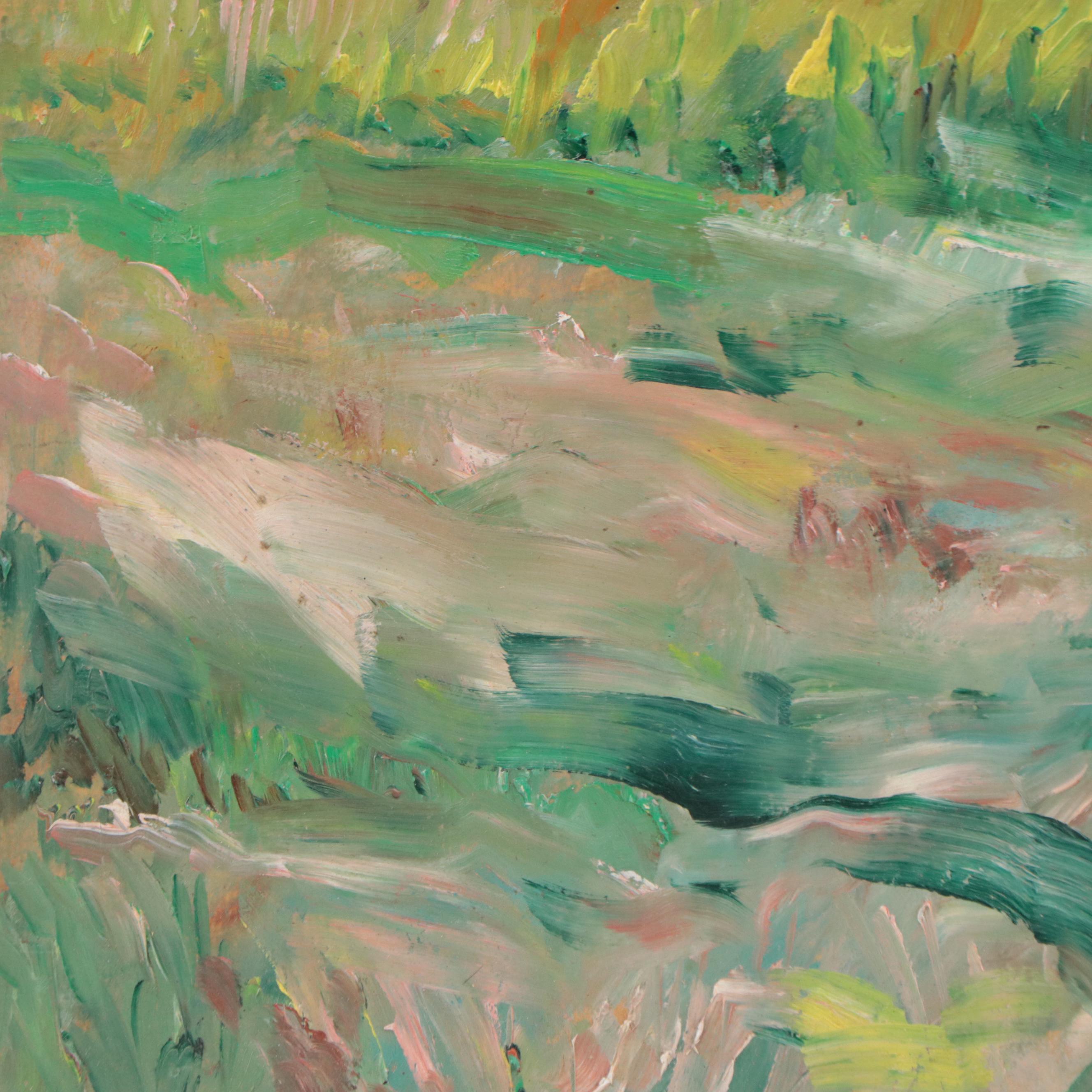 Oil Painting of a Country Landscape