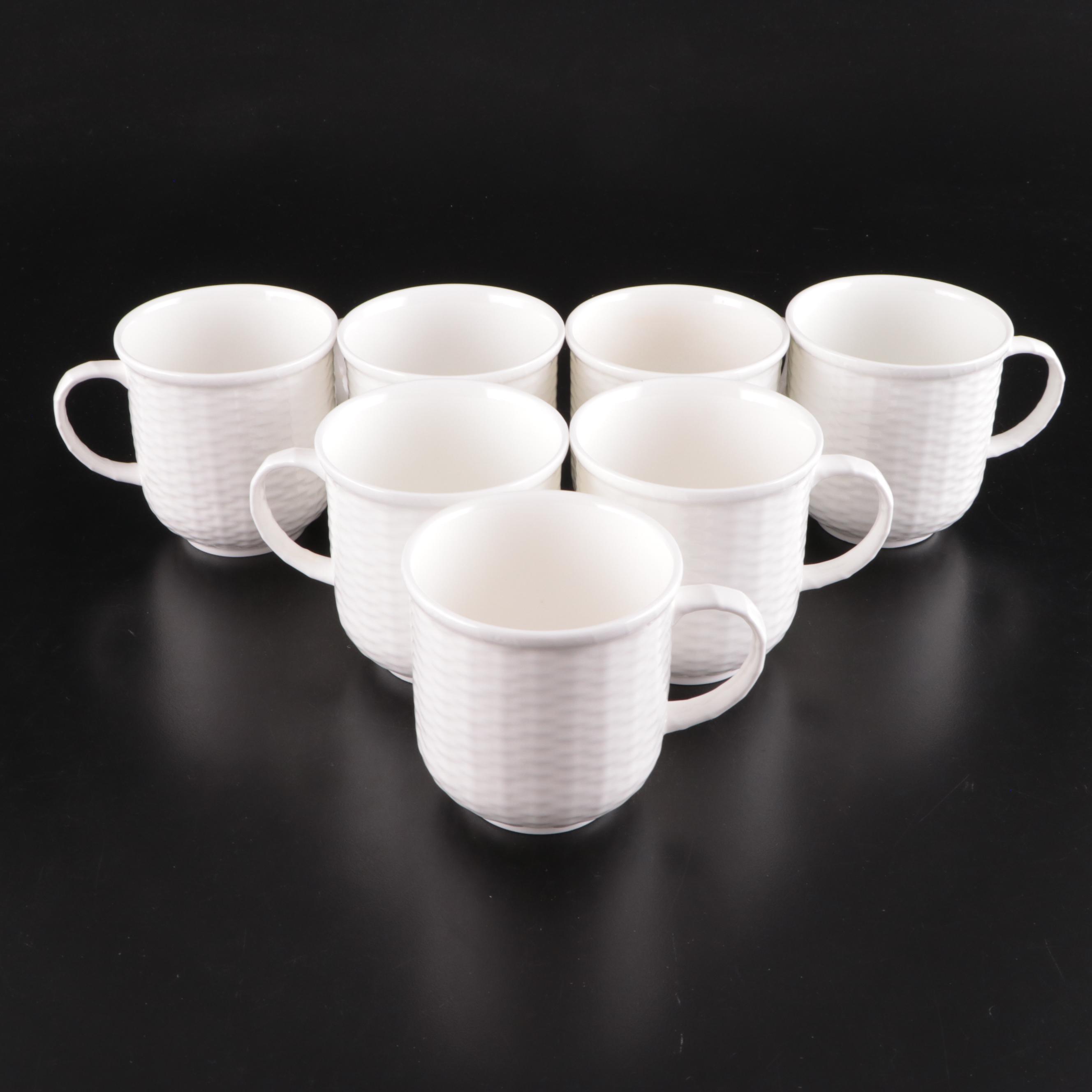 Set De 5 Pièces Wedgwood Nantucket – Porcelaine Osseuse Blanche – Assiettes, Tasse