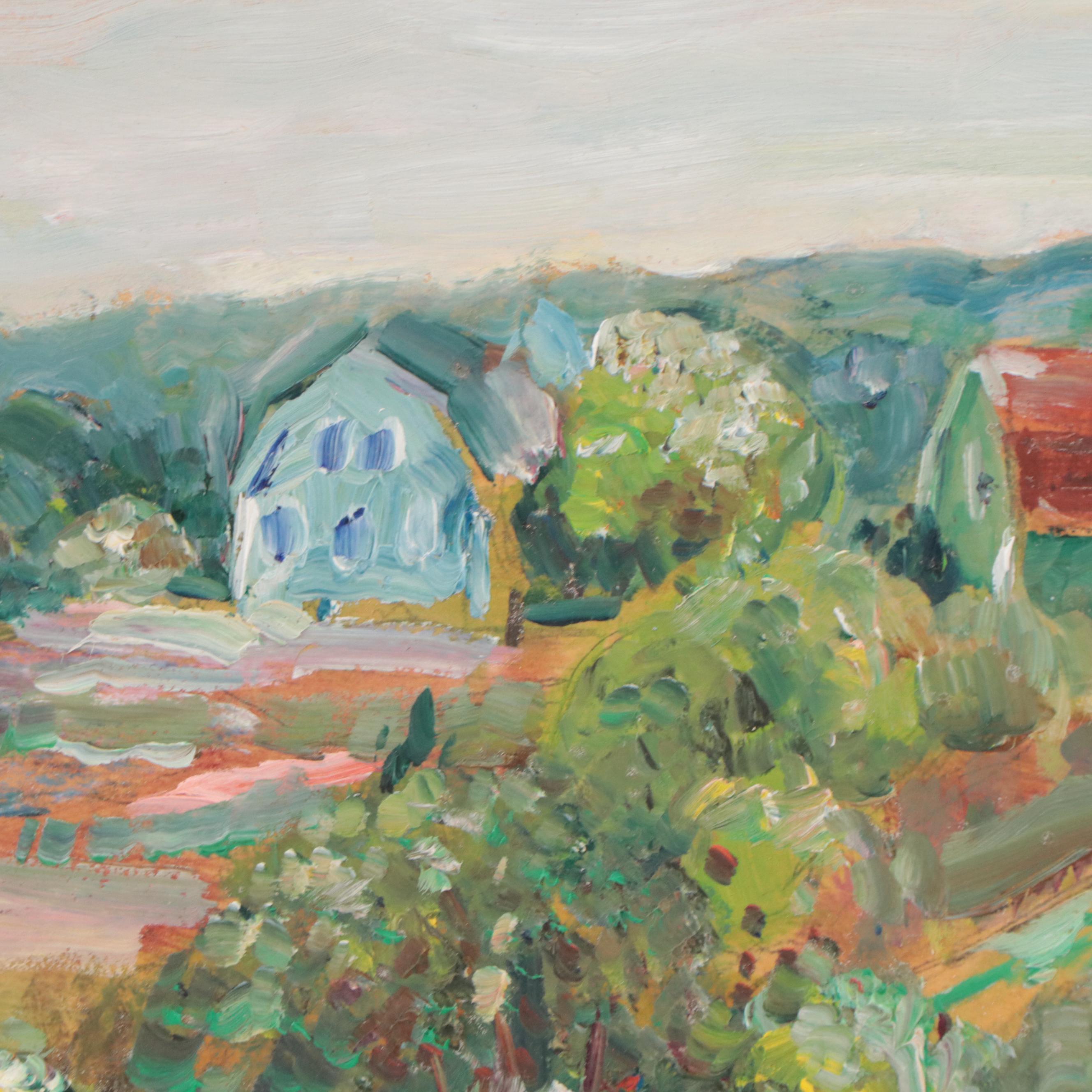 Oil Painting of a Country Landscape