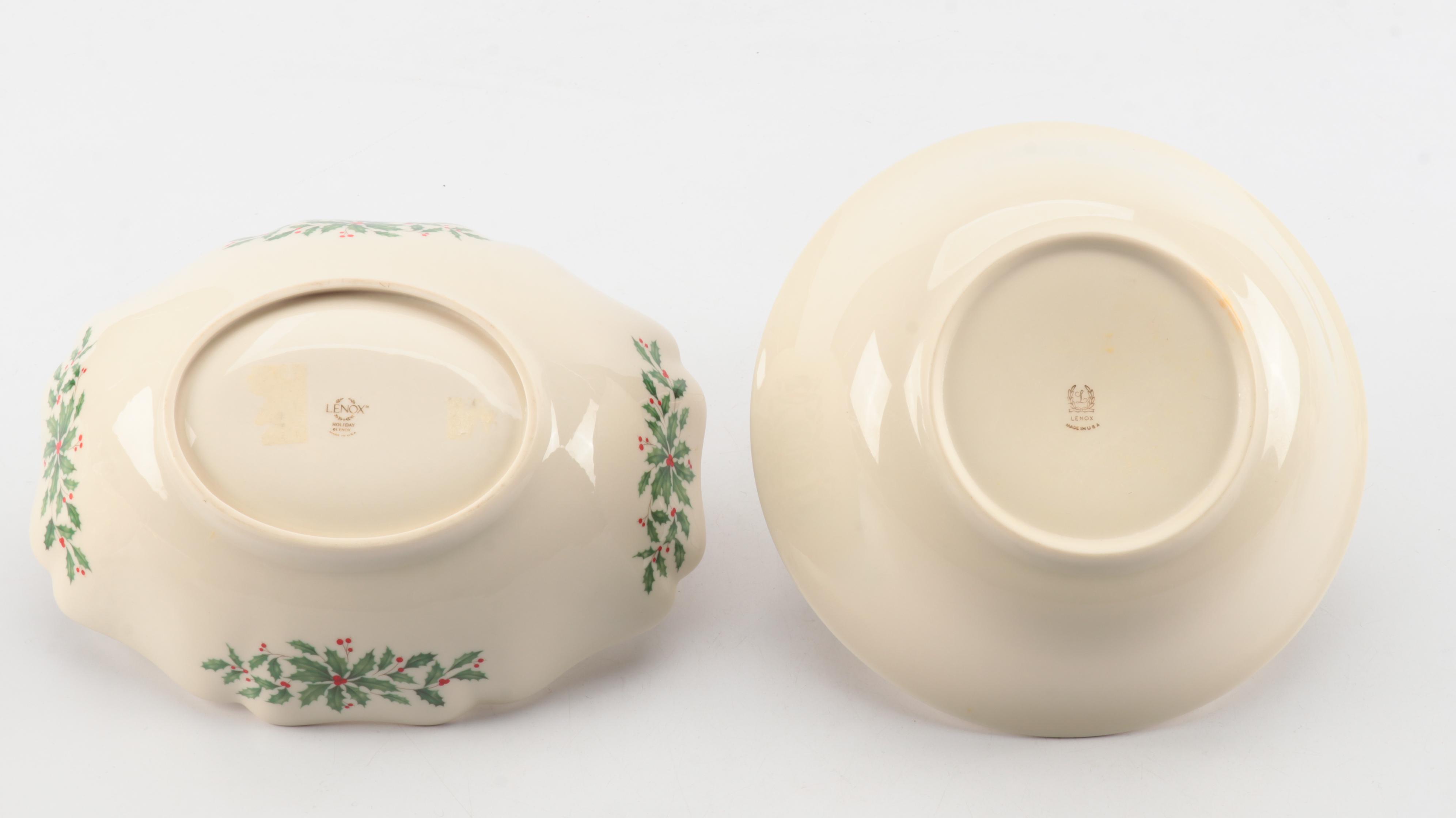 Lenox "Holiday" Serving Pieces and Table Accessories