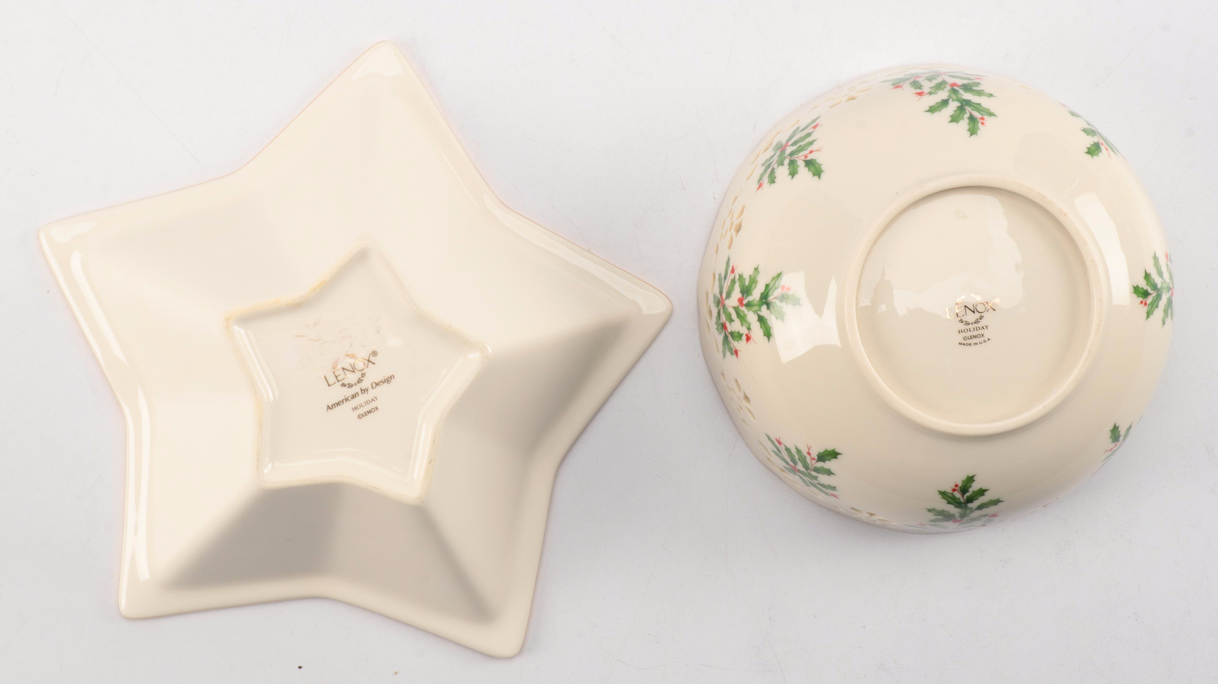 Lenox "Holiday" Serving Pieces and Table Accessories
