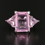 Sterling Pink Sapphire Ring