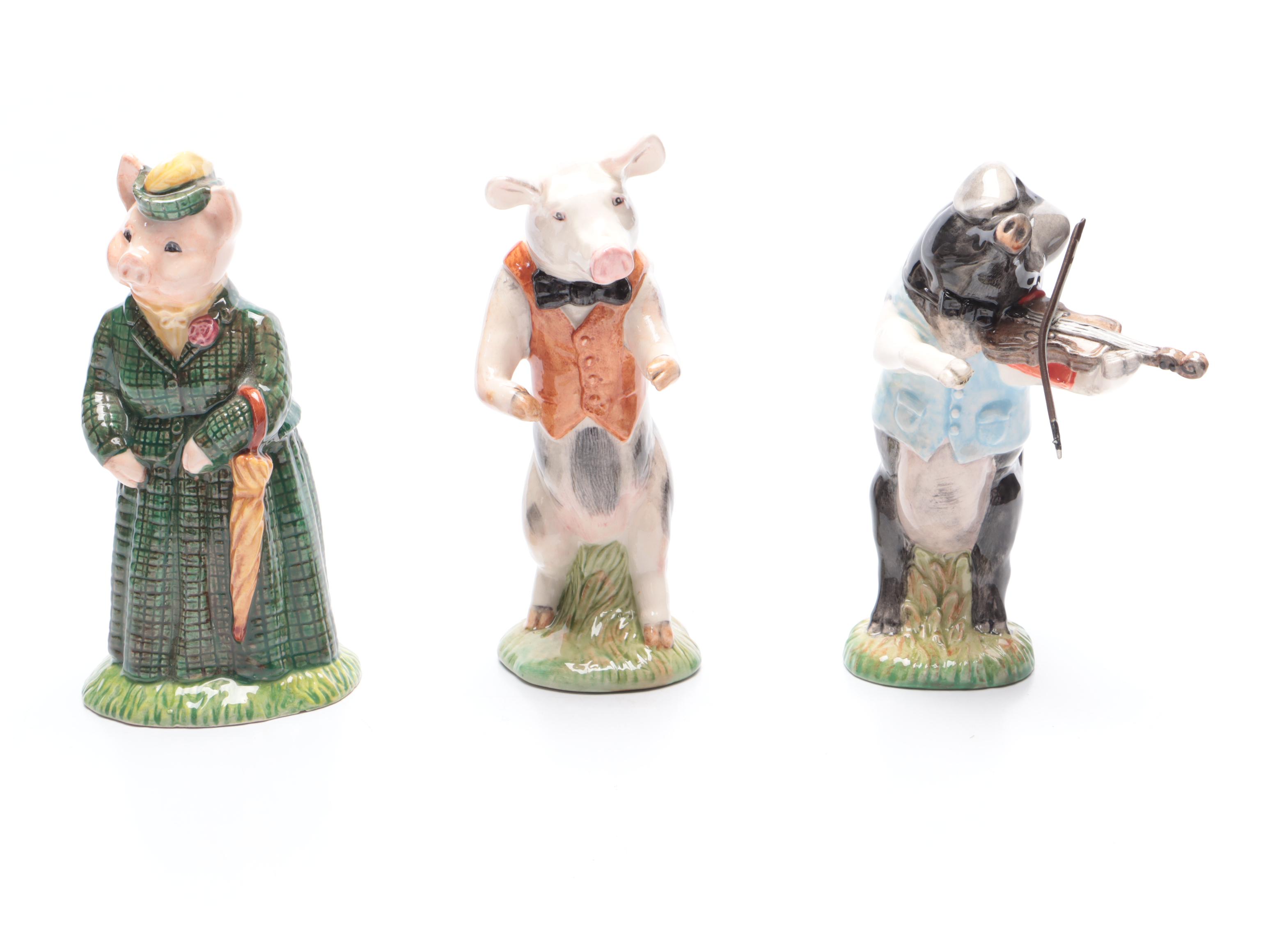 Beswick "Pig Promenade" Earthenware Figurines and Other Beswick Figurines