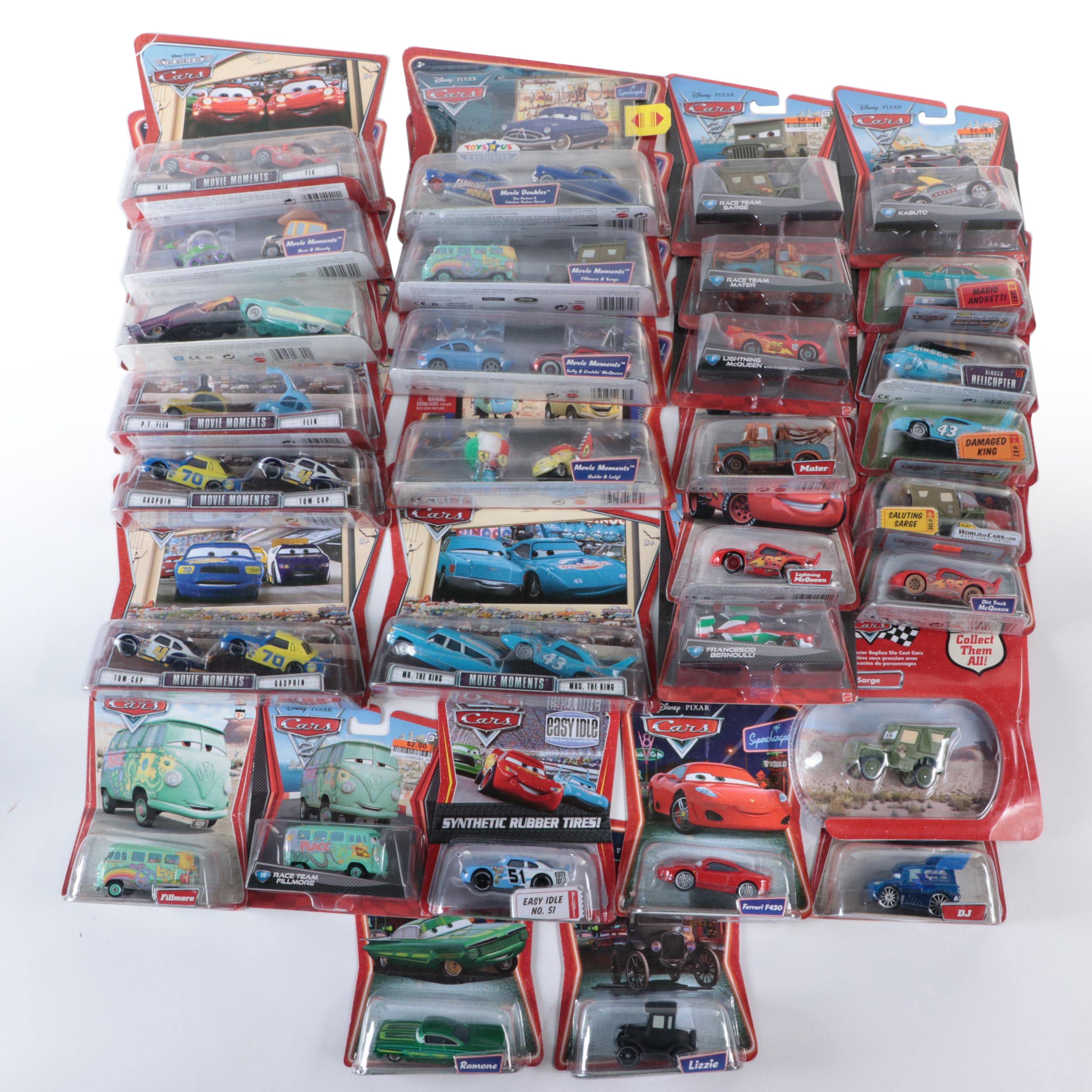 Disney Cars Race Team Fillmore, Damaged King, Saluting Sarge and More Toy Cars
