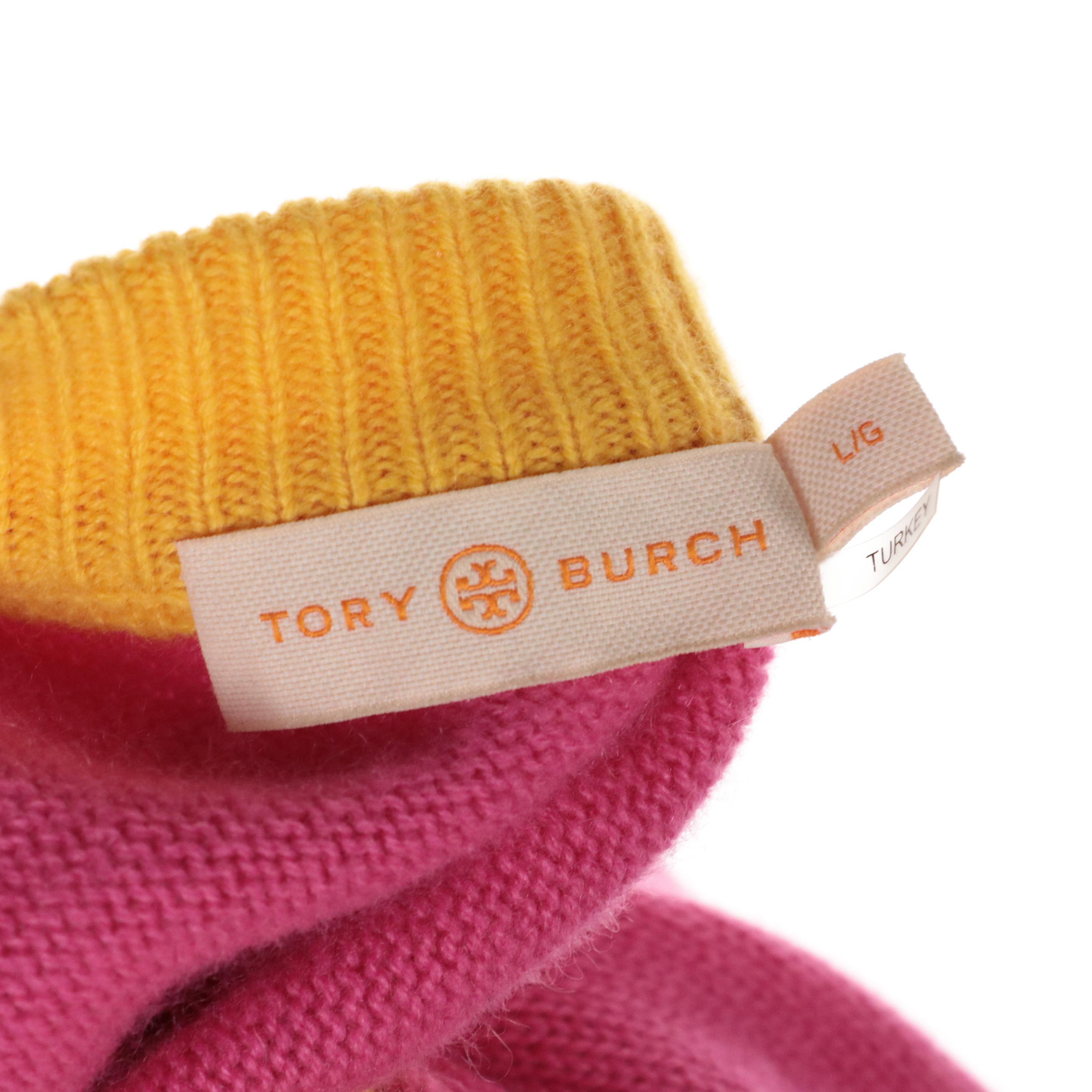 Tory Burch Pink Colorblock Sweater and Kate Spade Silver Sparkle Cardigan, NWT