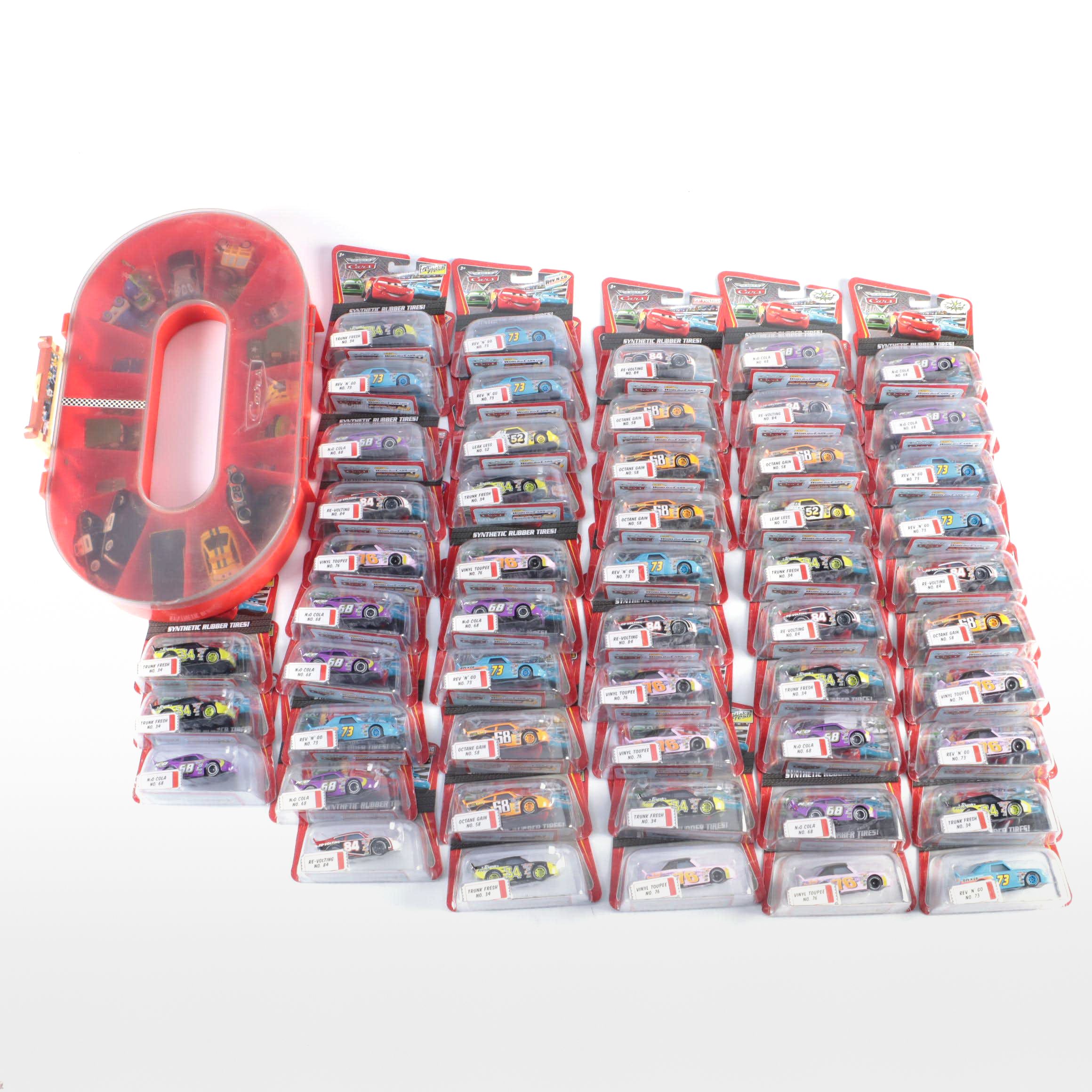 Disney/Pixar's "Cars" Mattel Diecast Character Stock Cars With Oval Carry Case