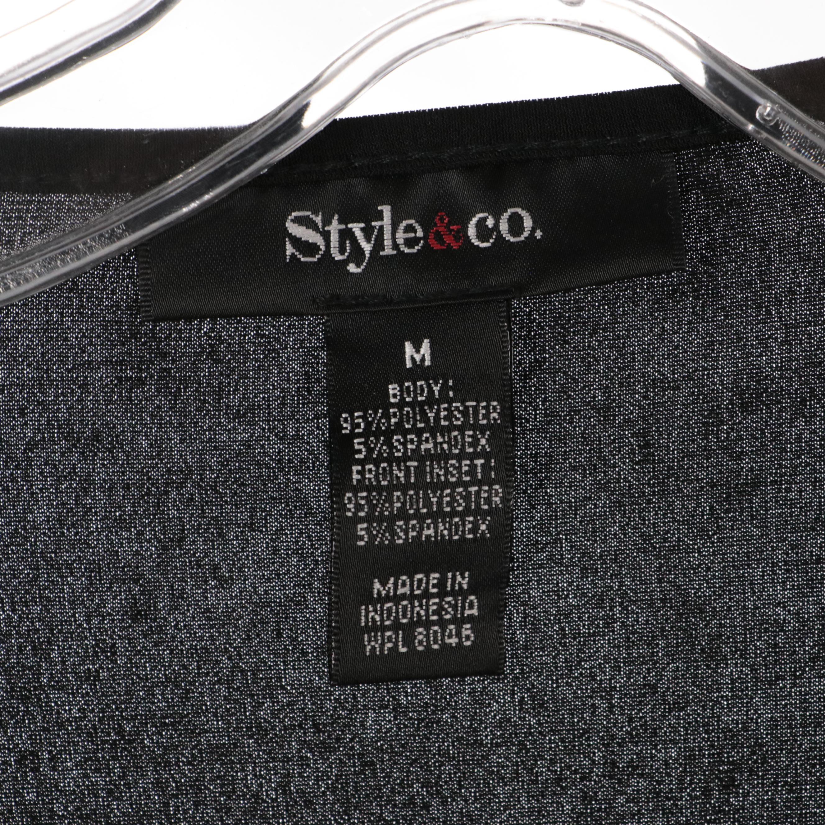 Jessica Howard and Robert Rodriguez Black Party Dresses with Style & Co. Blouse