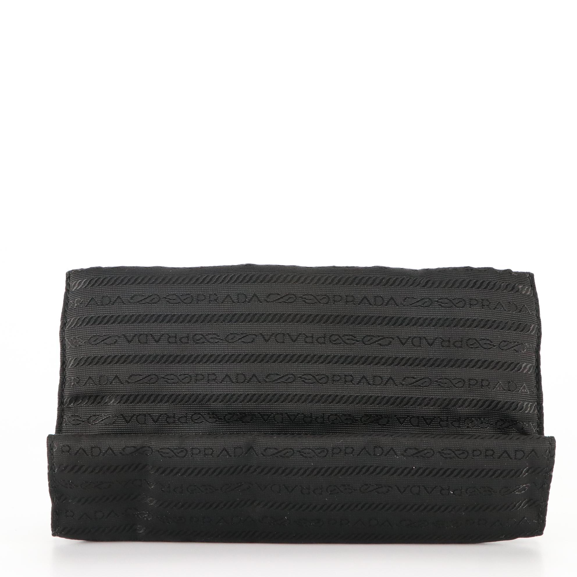 Prada Logo Jacquard Travel Pouch