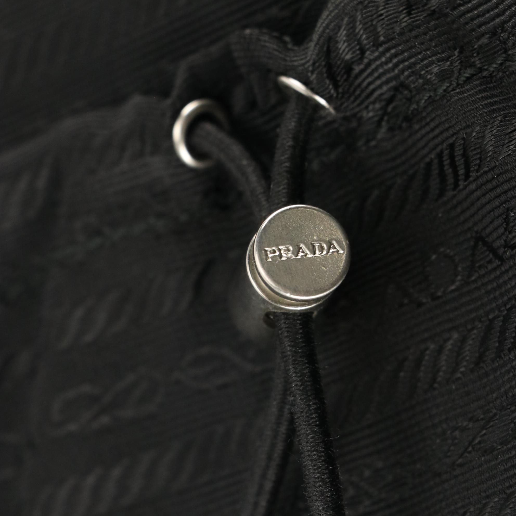 Prada Logo Jacquard Travel Pouch