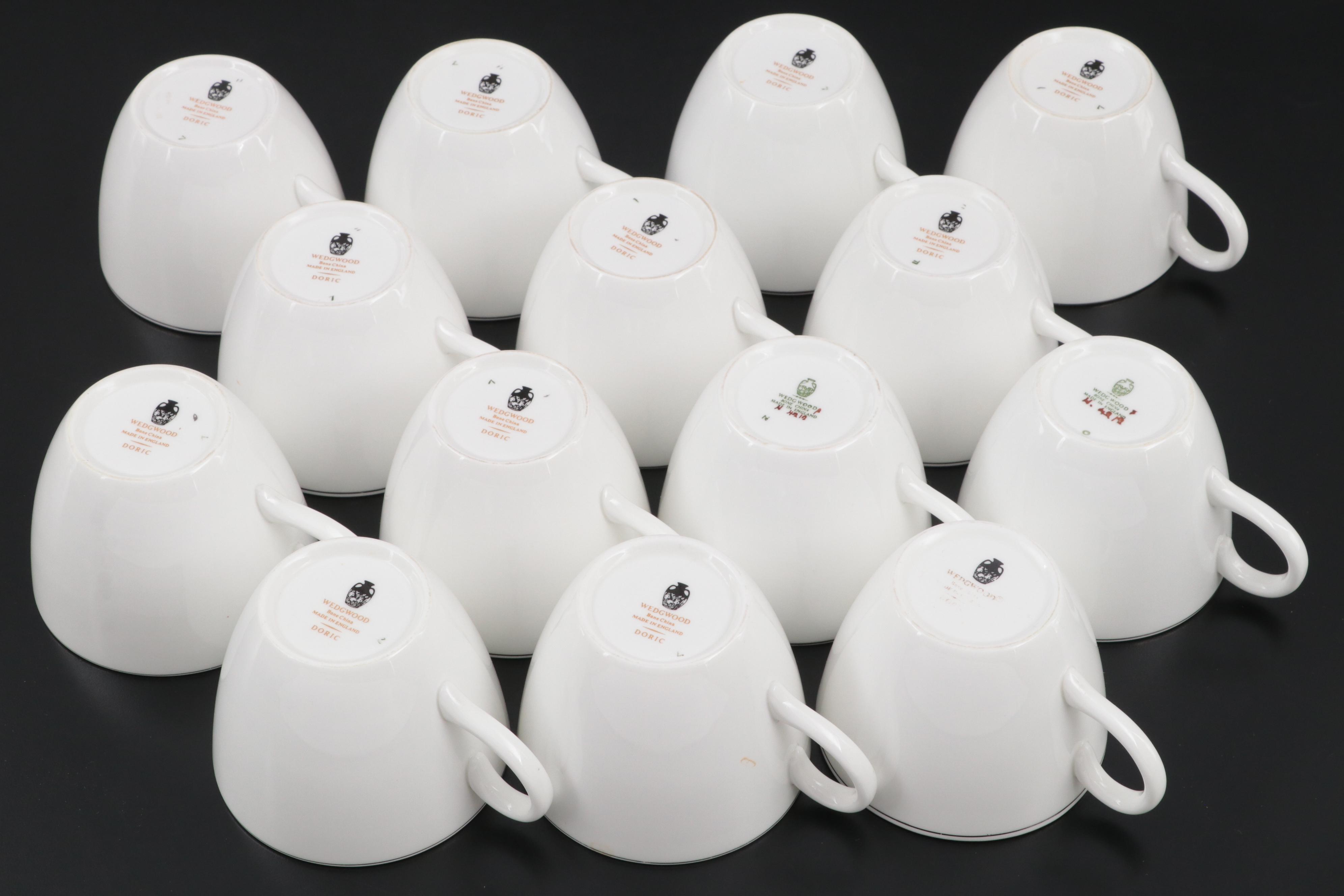 Wedgwood "Doric" Bone China Dinnerware with Fostoria Stemware EBTH