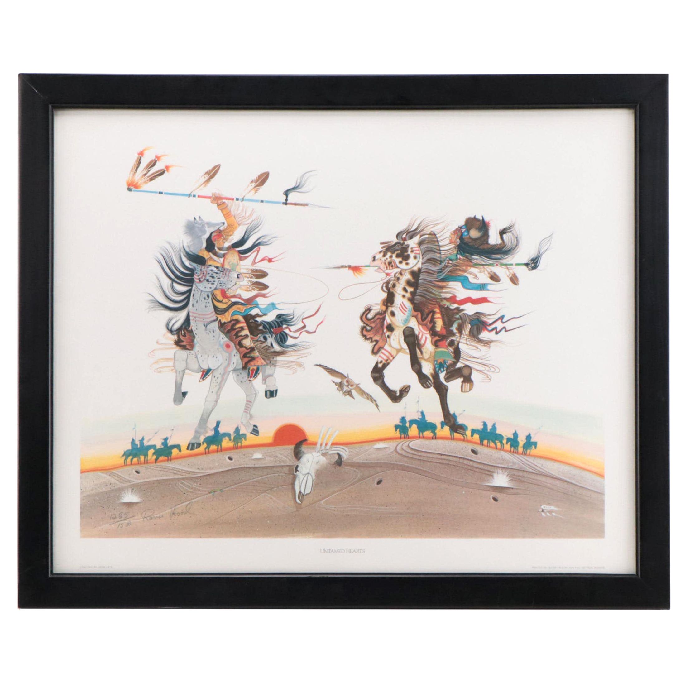 Rance Hood Offset Lithograph "Untamed Hearts," 1980