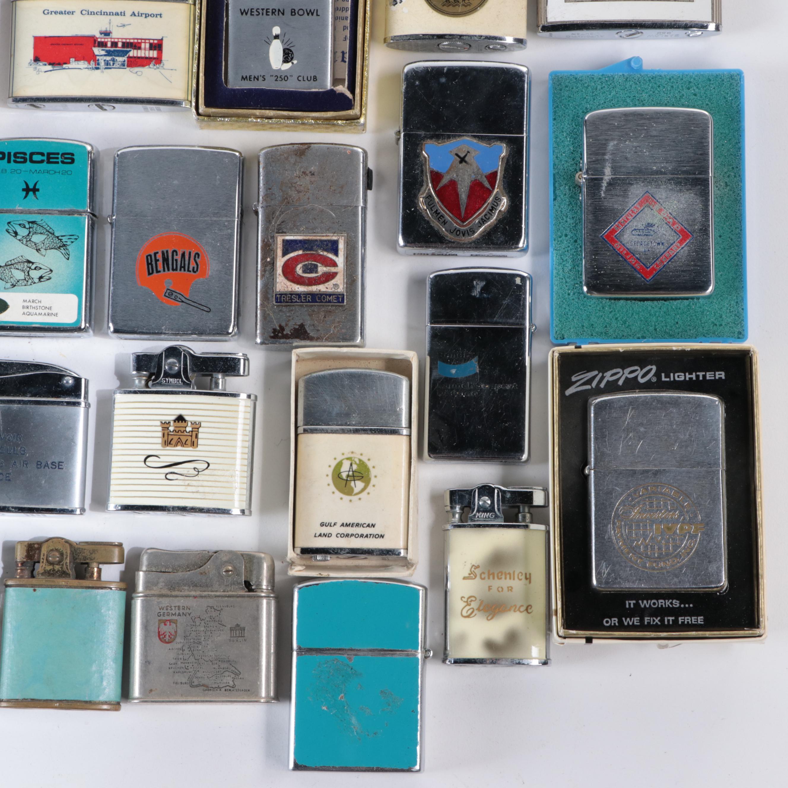 Zippo 60th Anniversary, Jim Beam, Camel and Other Lighters