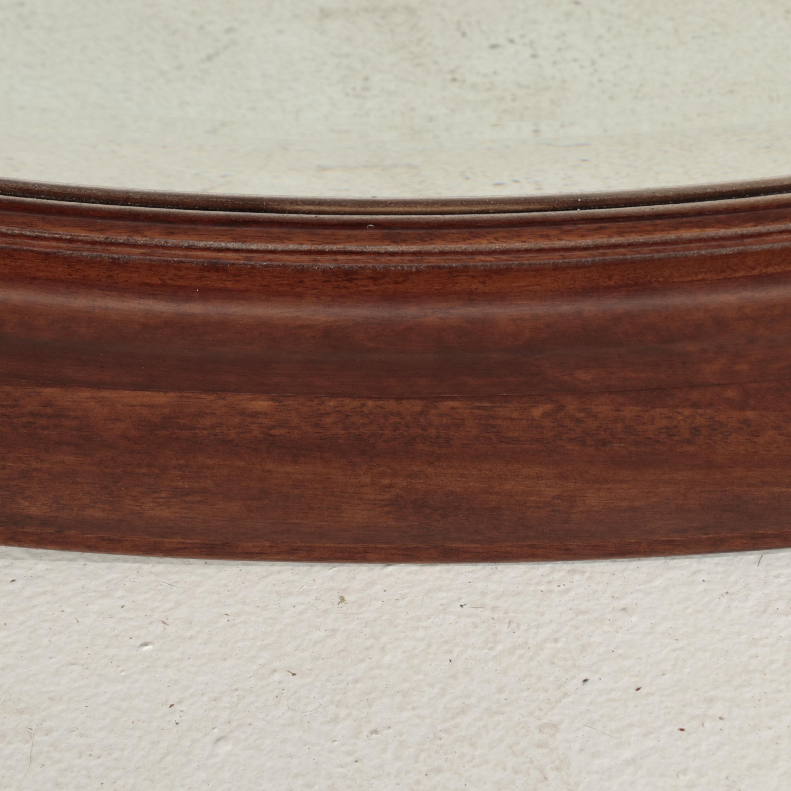 Wooden Framed Oval Wall Mirror