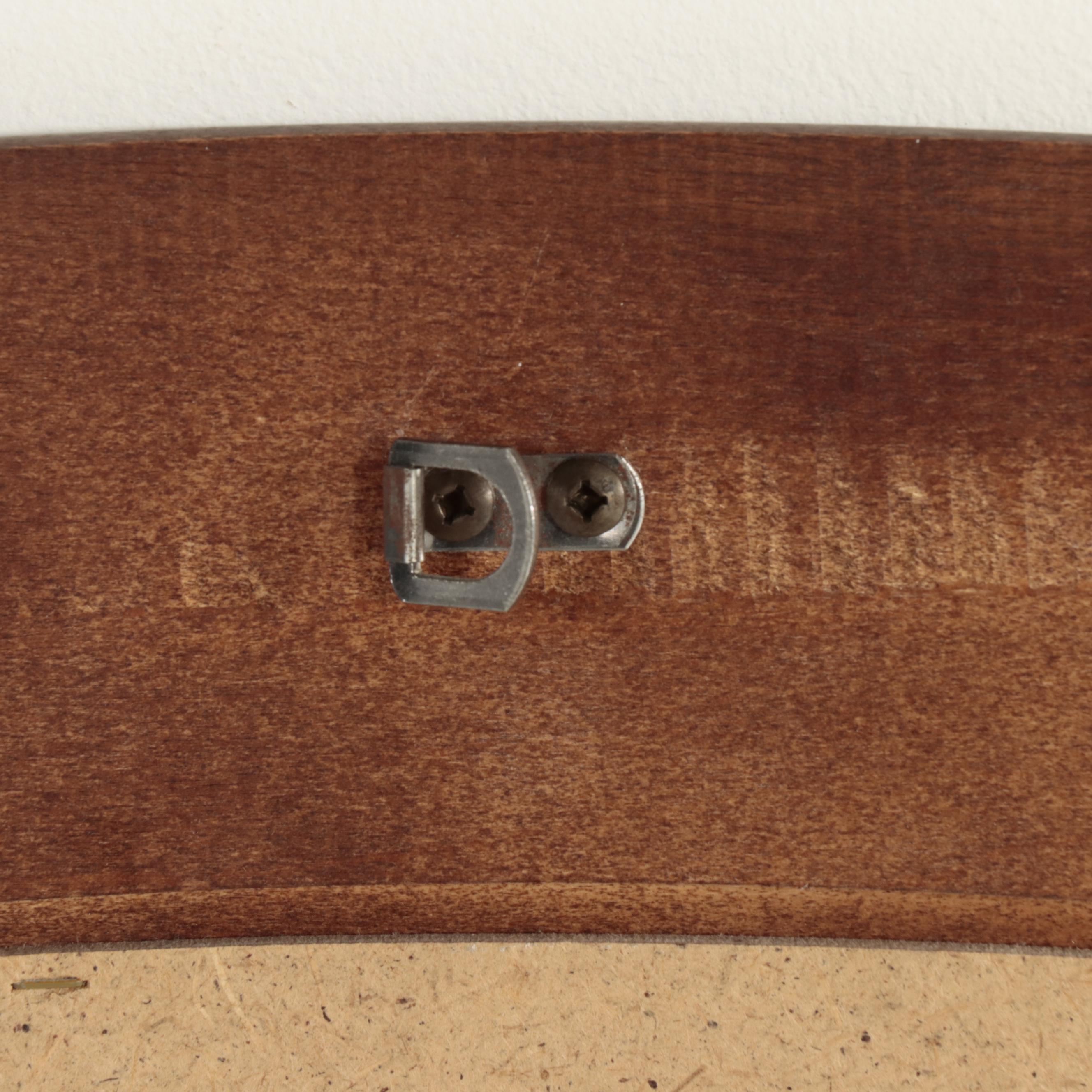 Wooden Framed Oval Wall Mirror