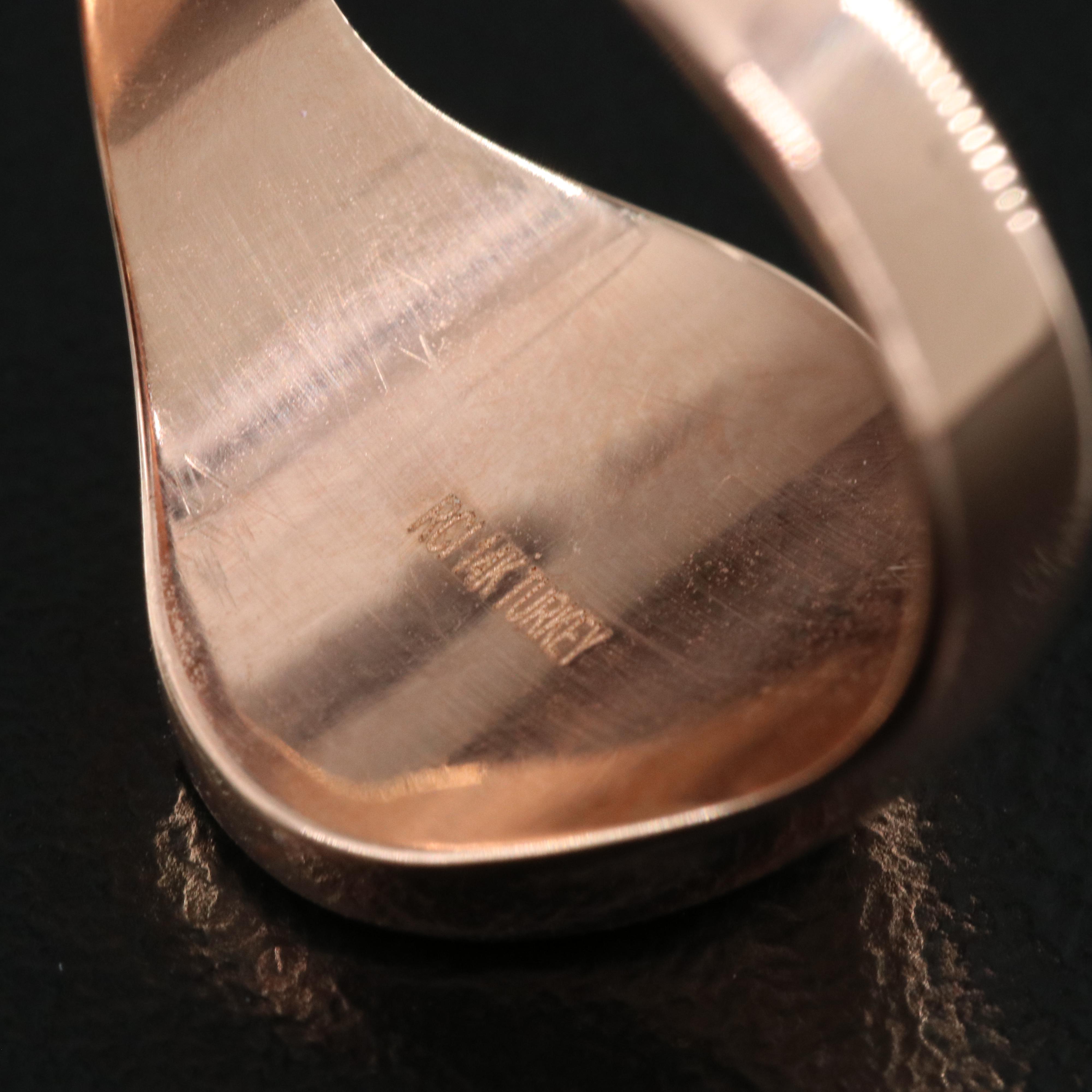 14K Rose Gold Blank Signet Ring