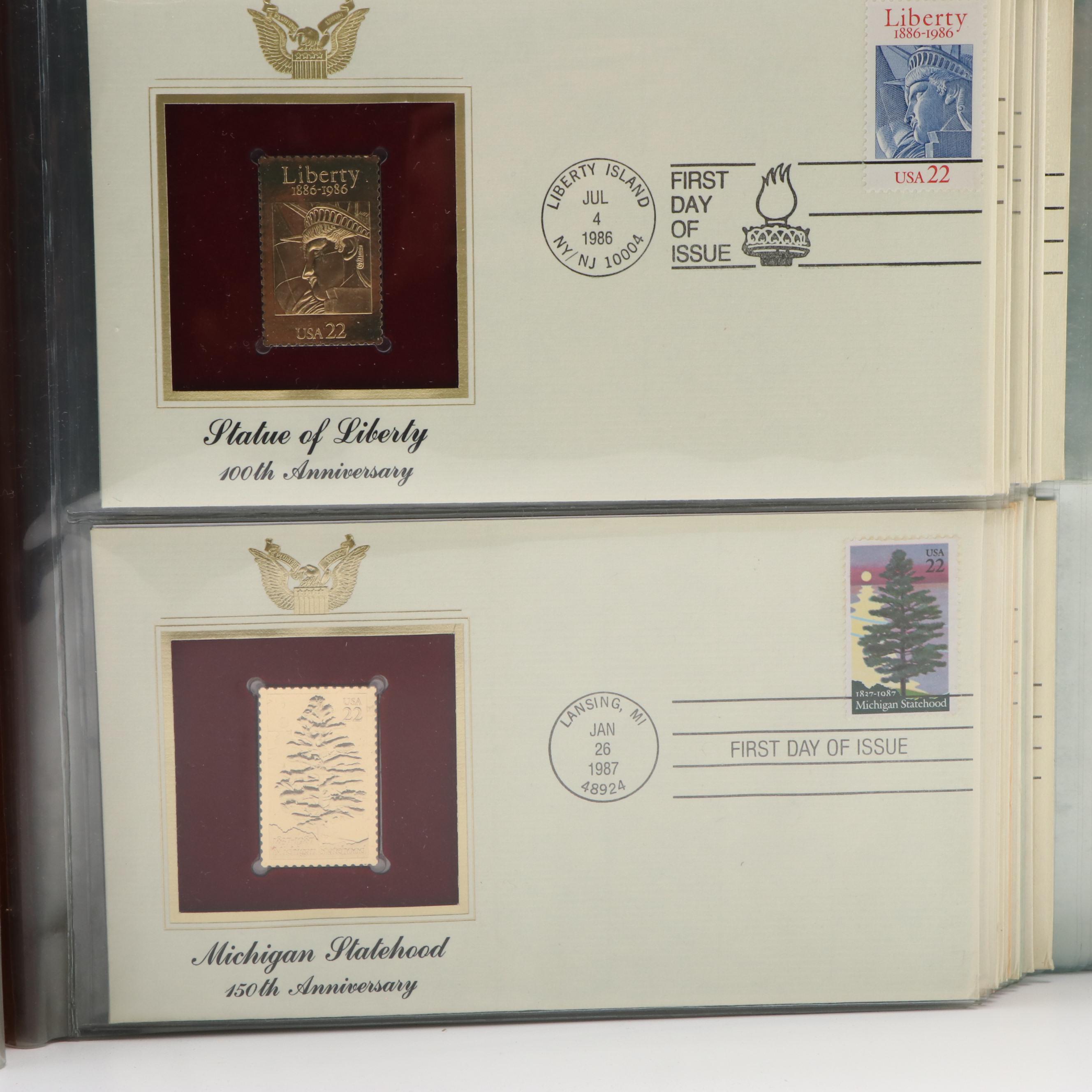 "Golden Replicas of United States Stamps"