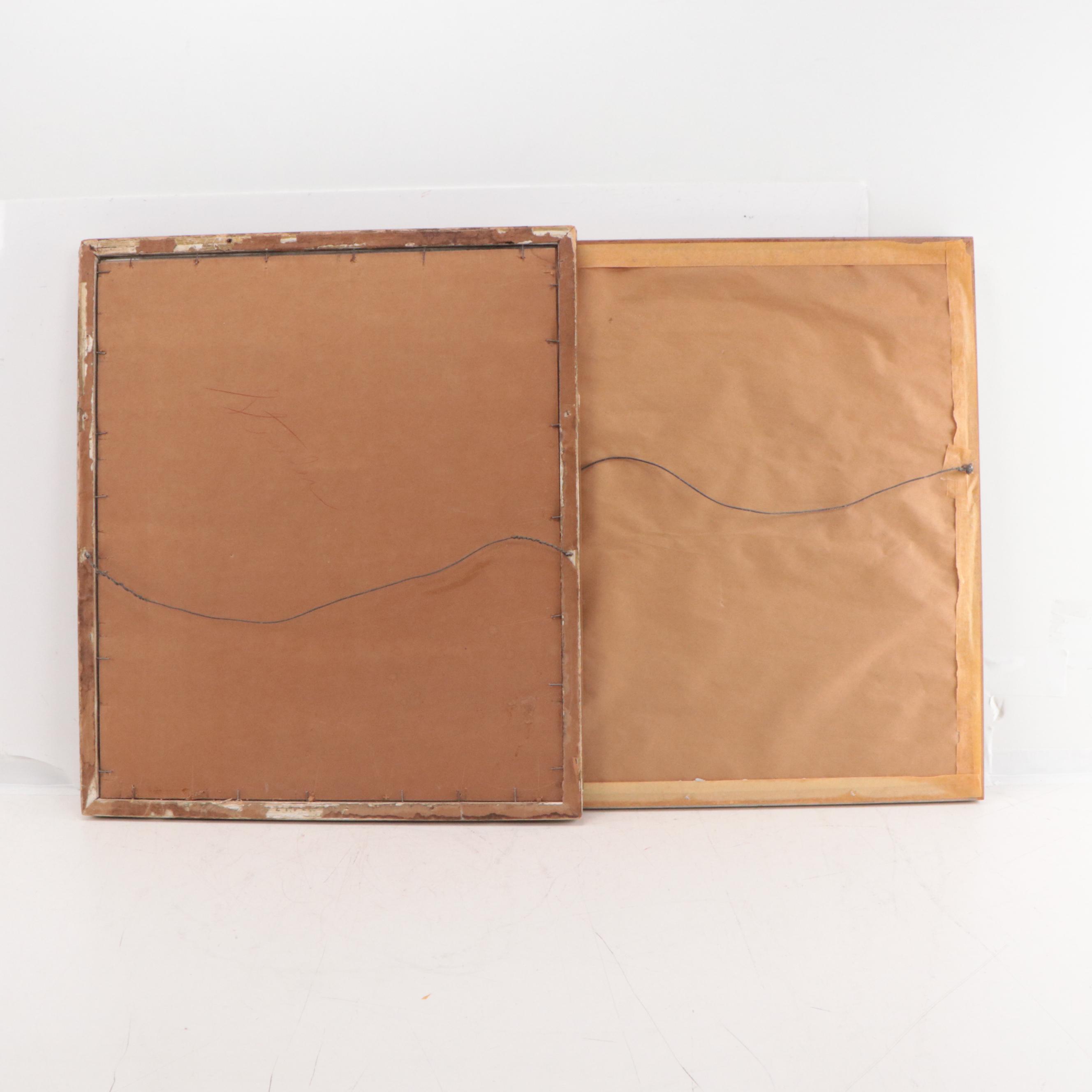 Pair of Still Life Watercolor Paintings, Mid 20th Century