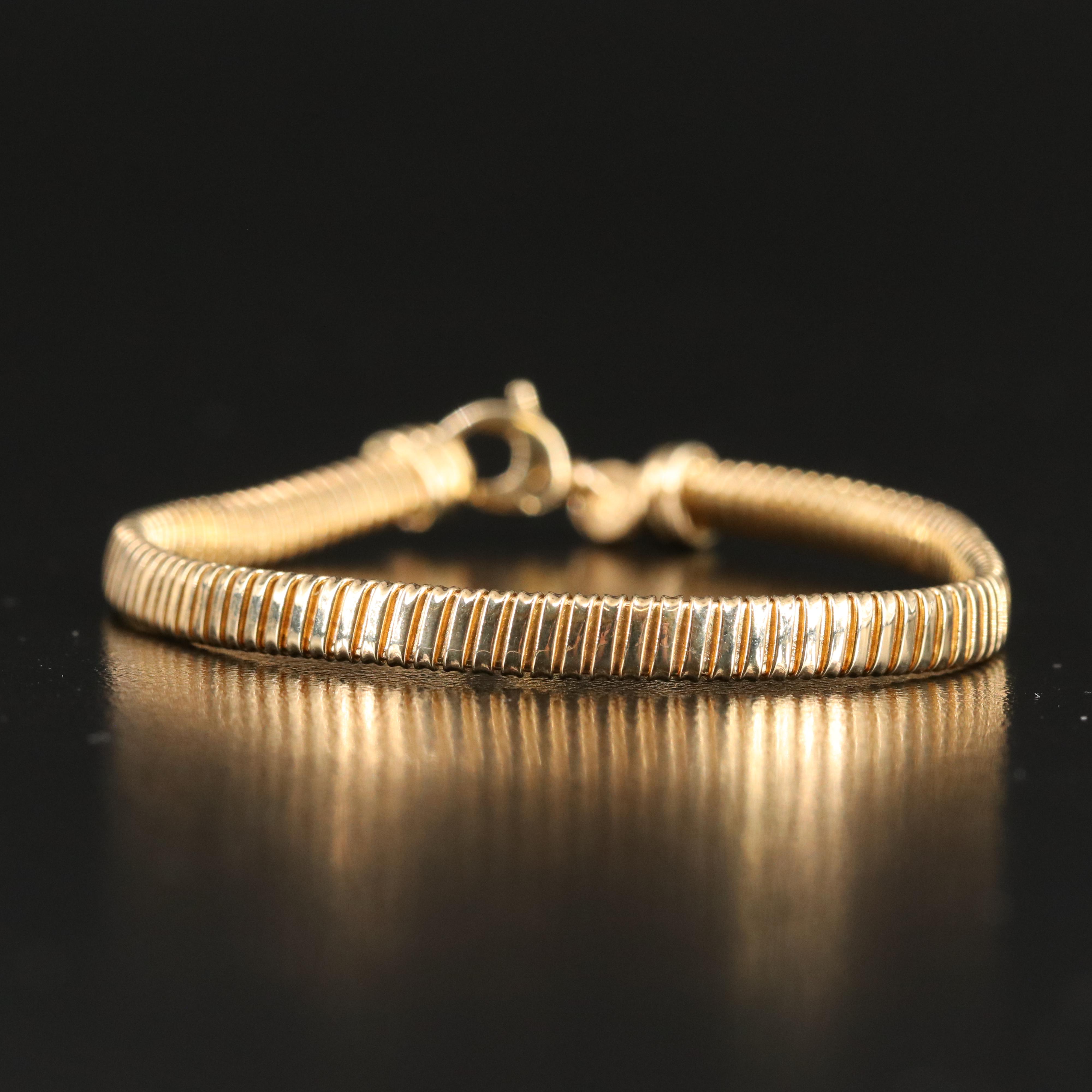 14K Tubogas Chain Bracelet