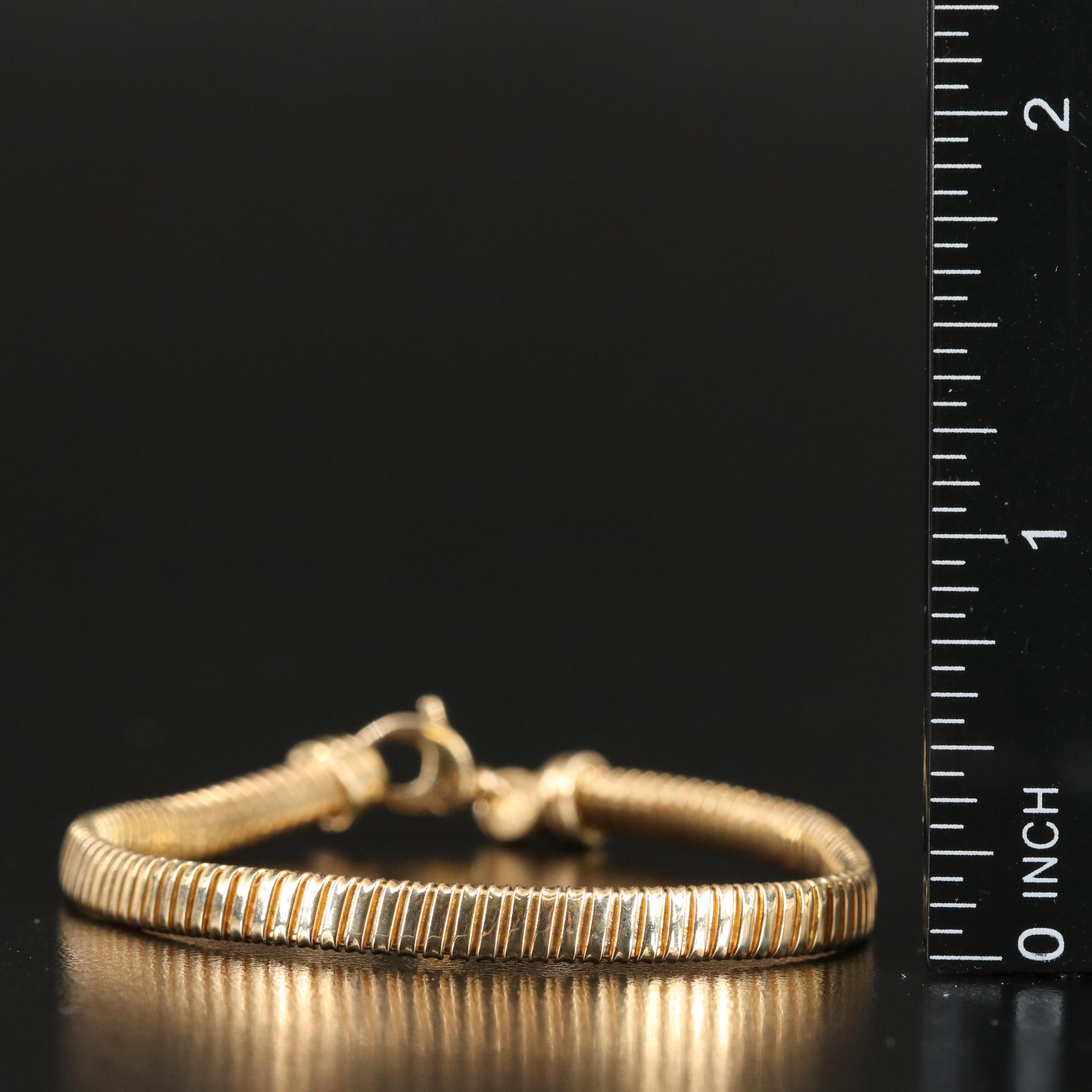14K Tubogas Chain Bracelet