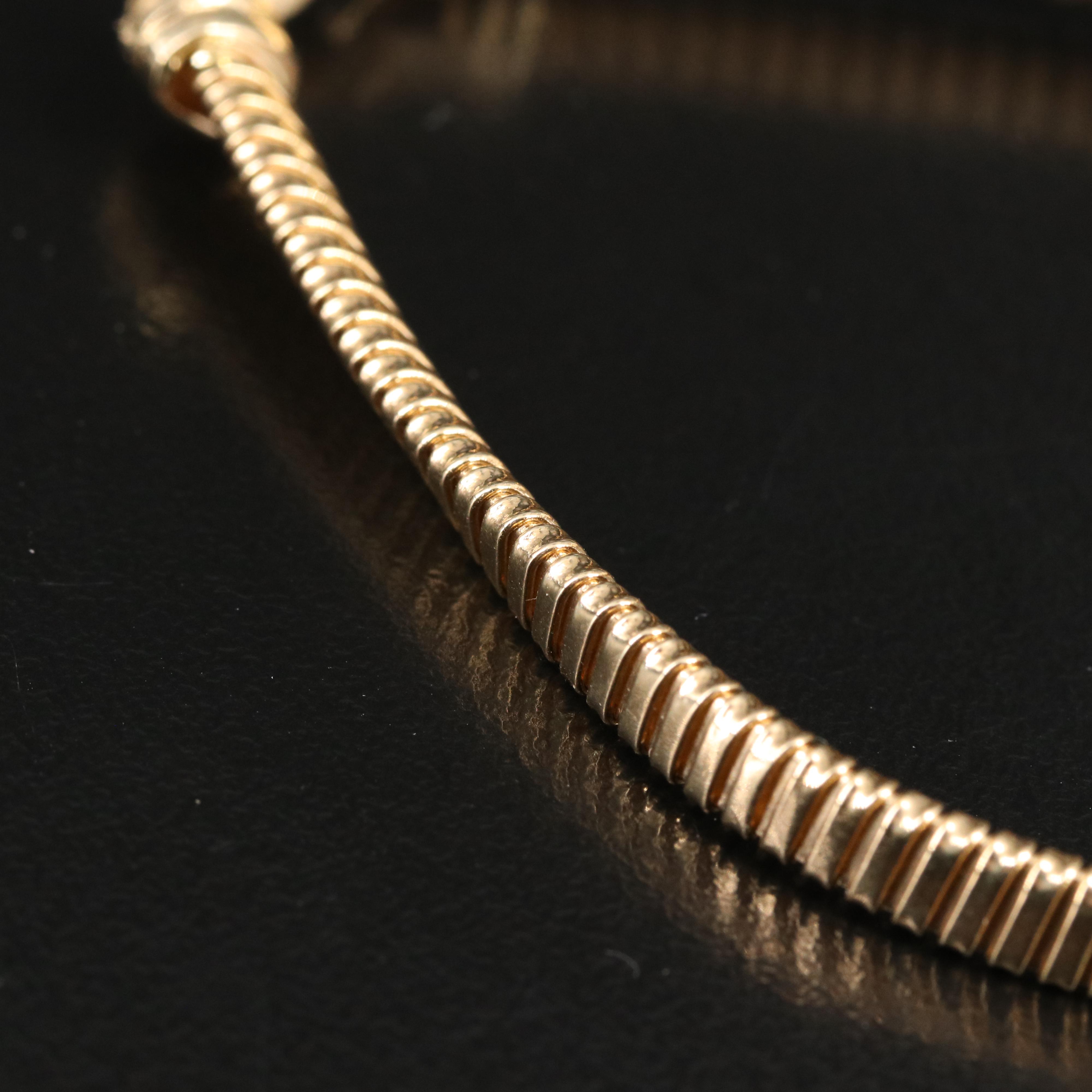 14K Tubogas Chain Bracelet