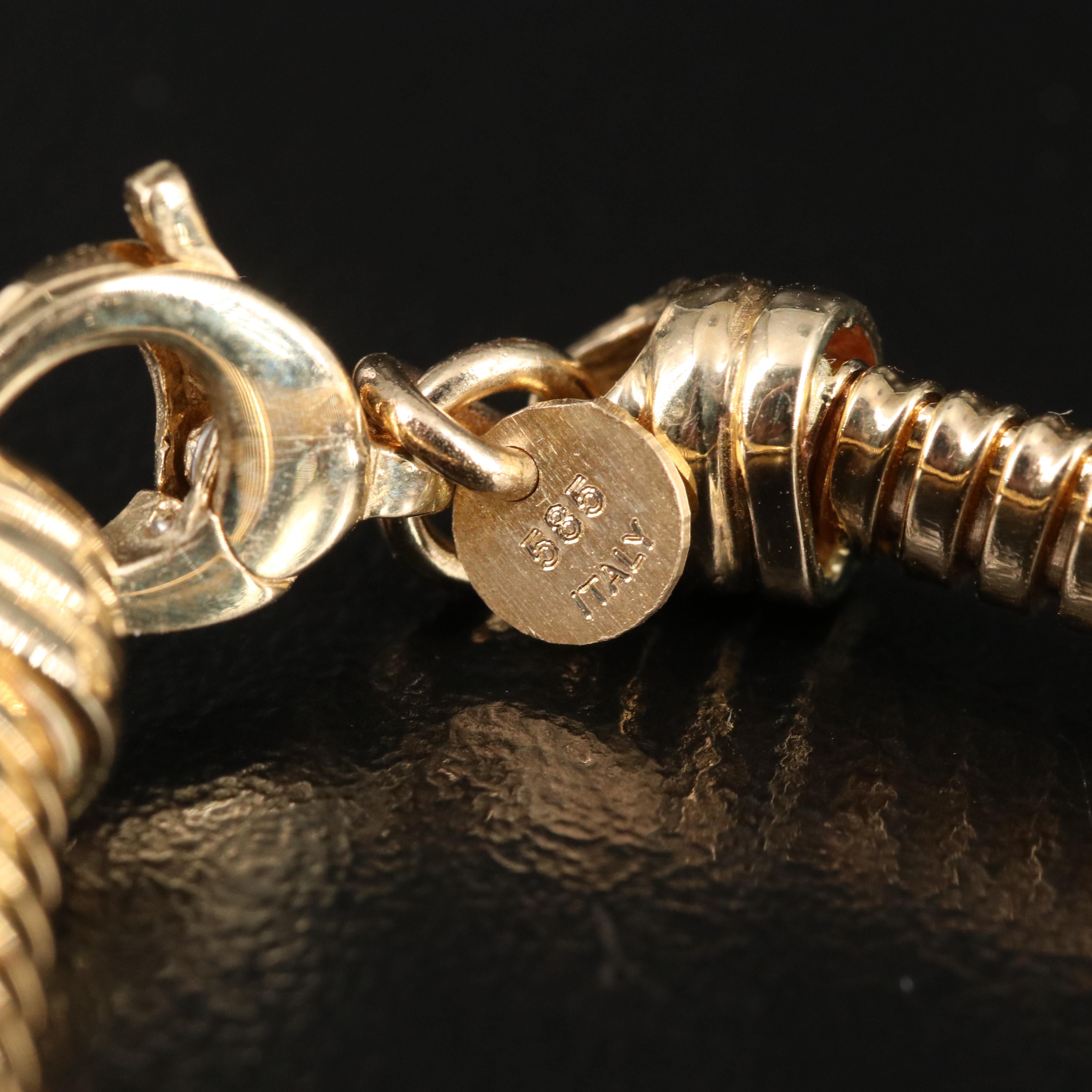 14K Tubogas Chain Bracelet