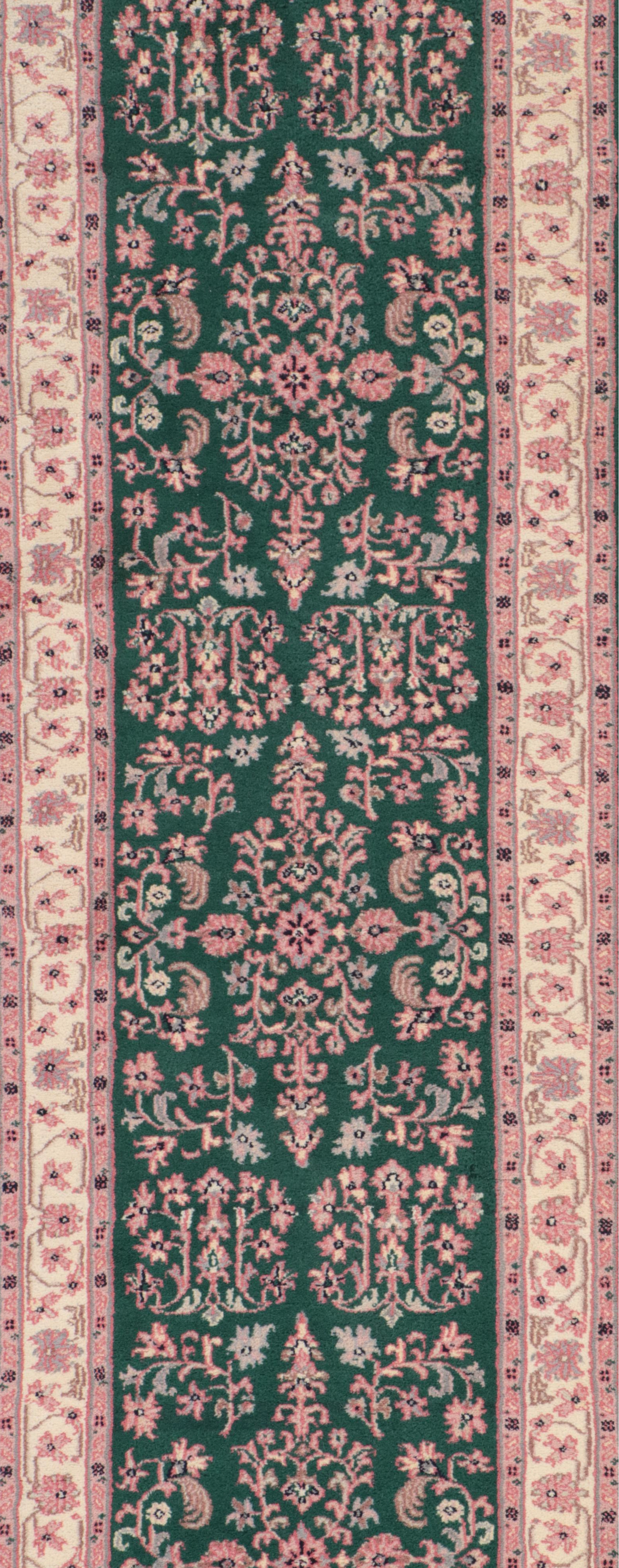2'6 x 20'4 Hand-Knotted Indian Kashan Carpet Long Runner