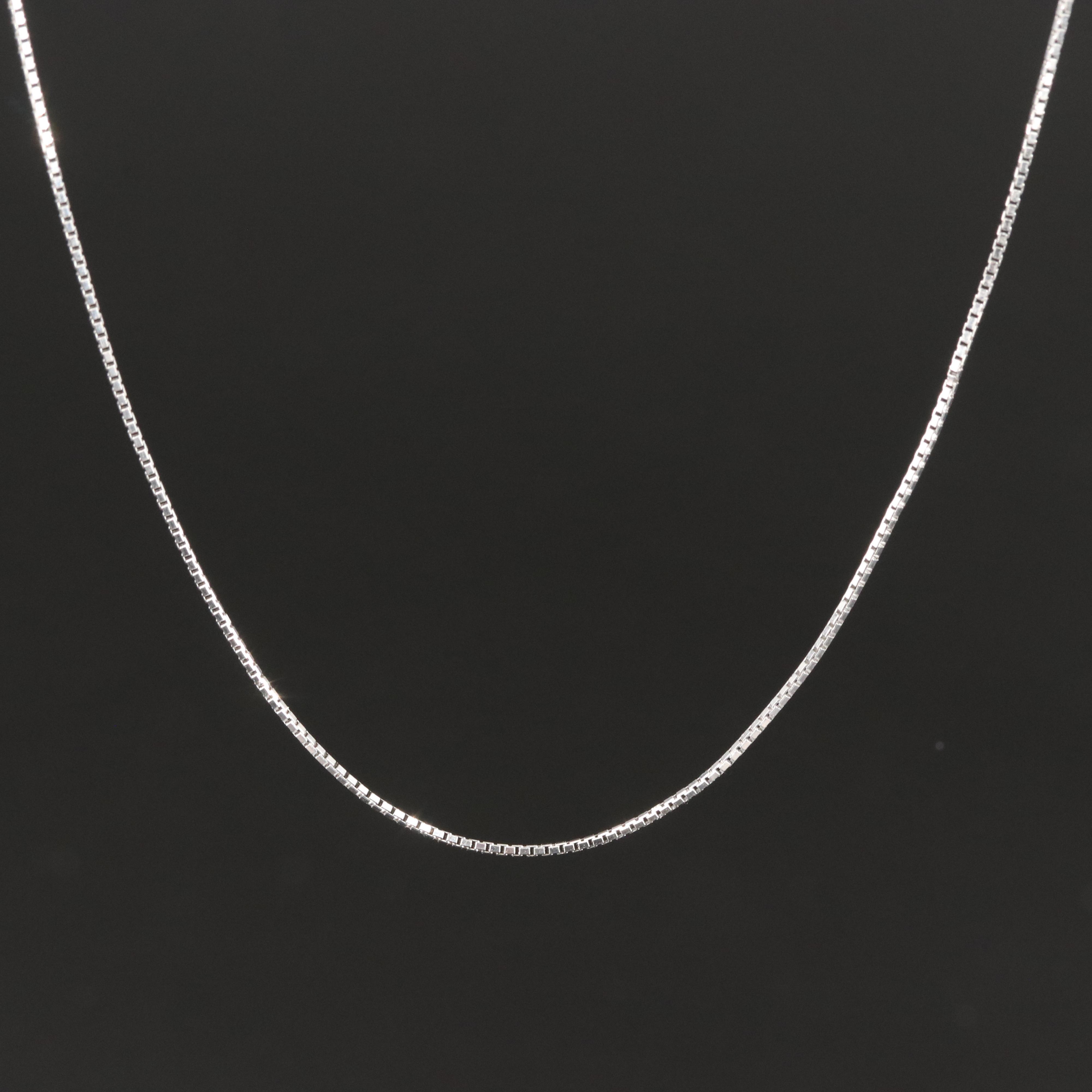 Platinum Box Chain Necklace