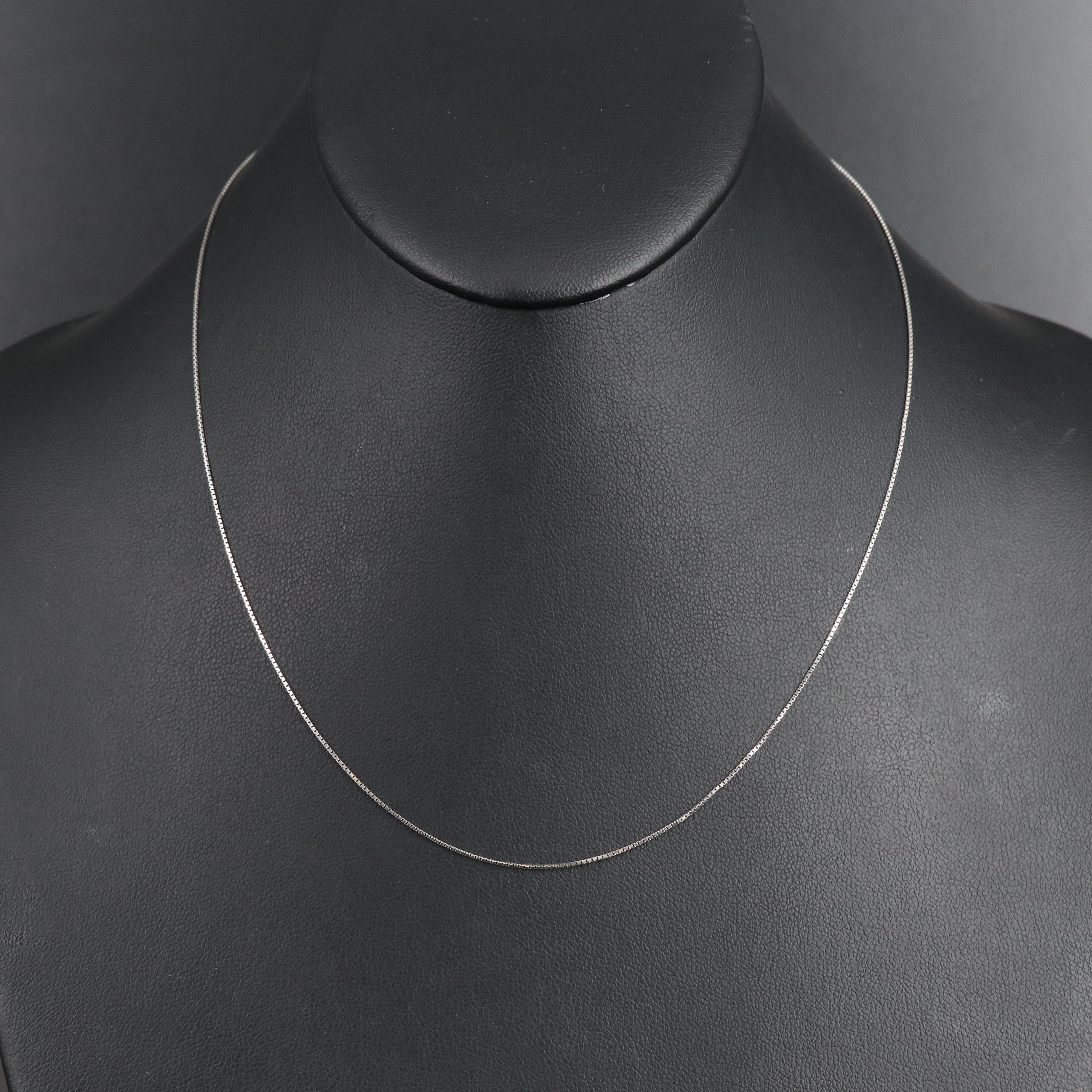 Platinum Box Chain Necklace