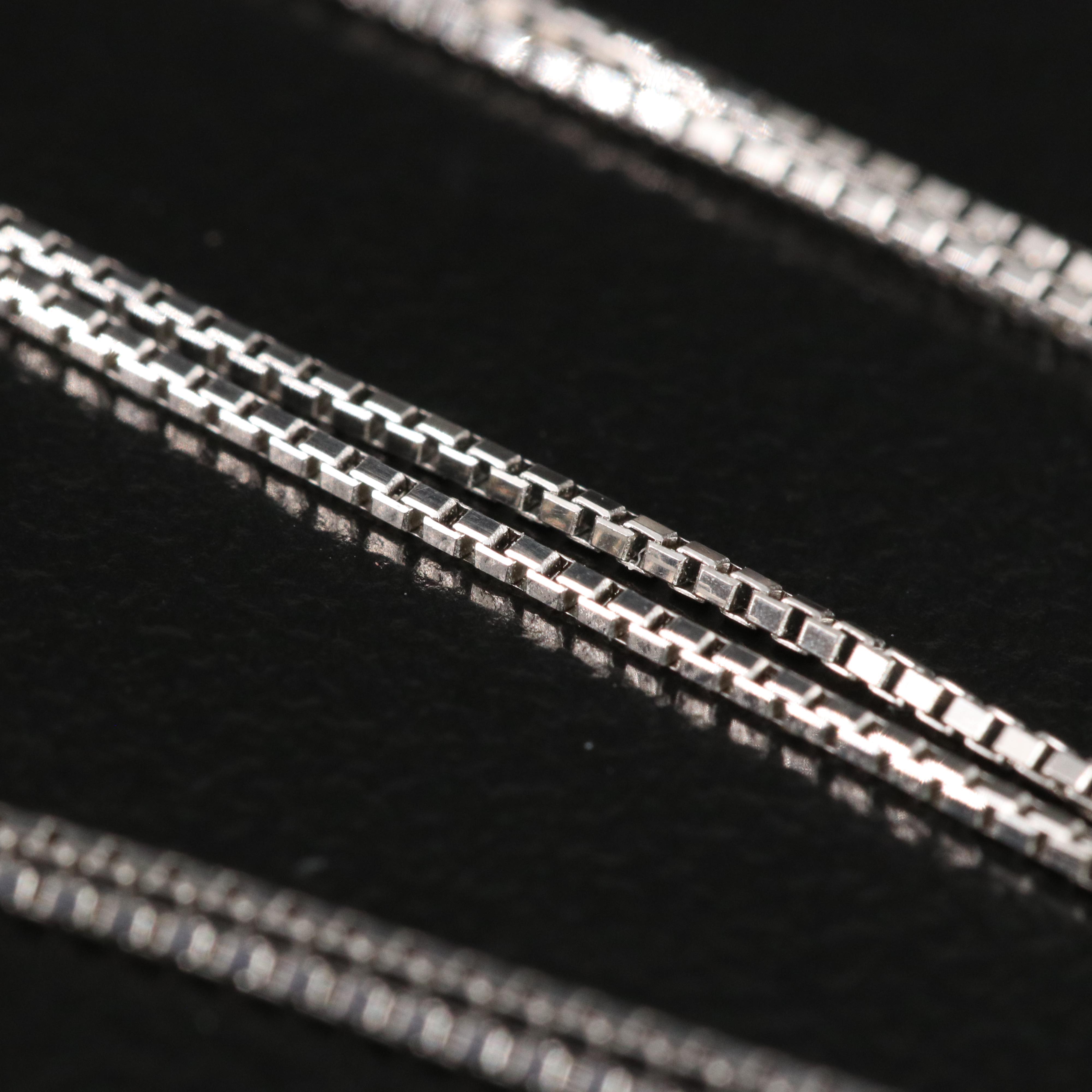 Platinum Box Chain Necklace