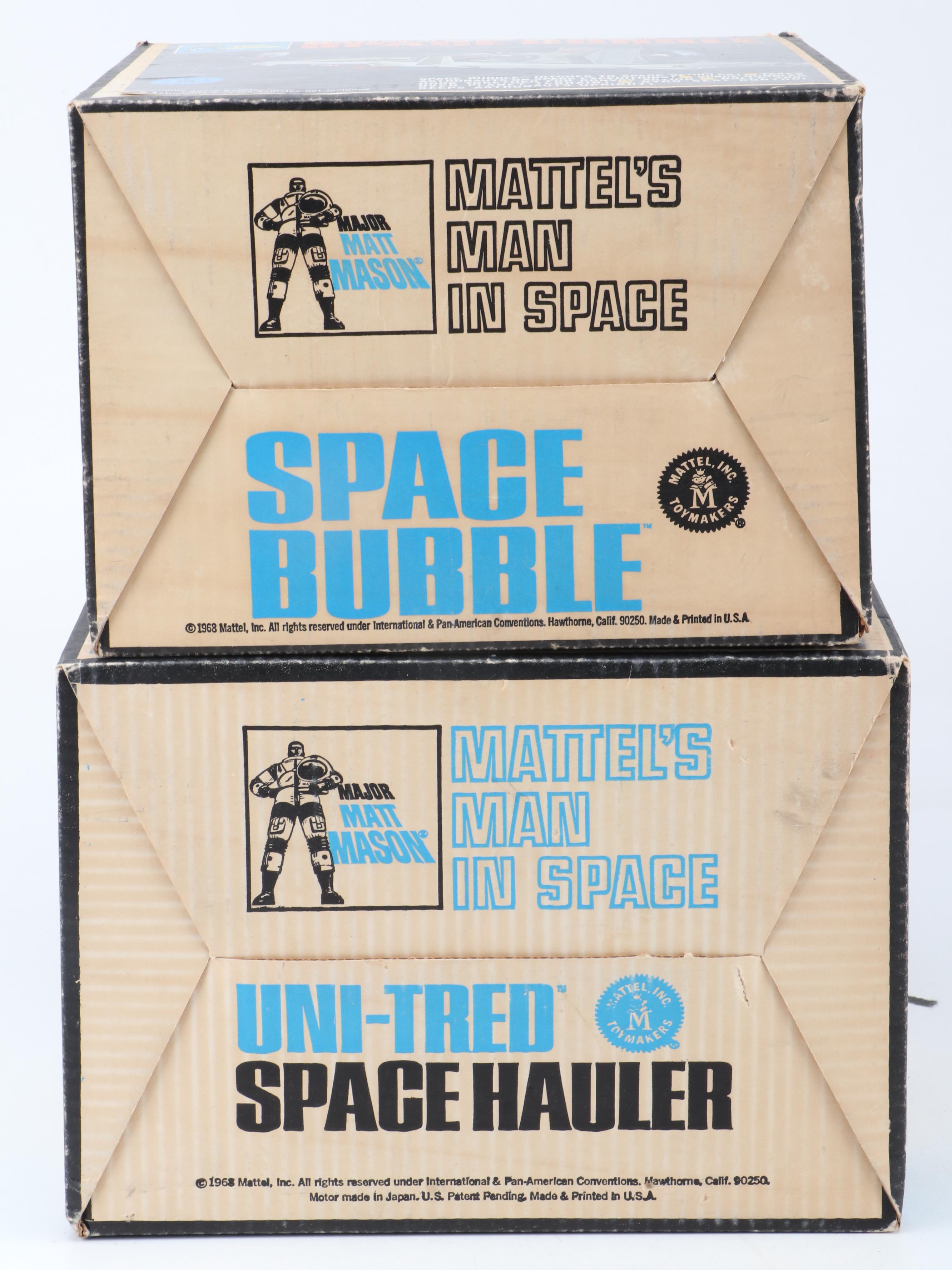 Mattel's Man In Space Action Figure, Space Bubble, and Uni-Tred Space Hauler