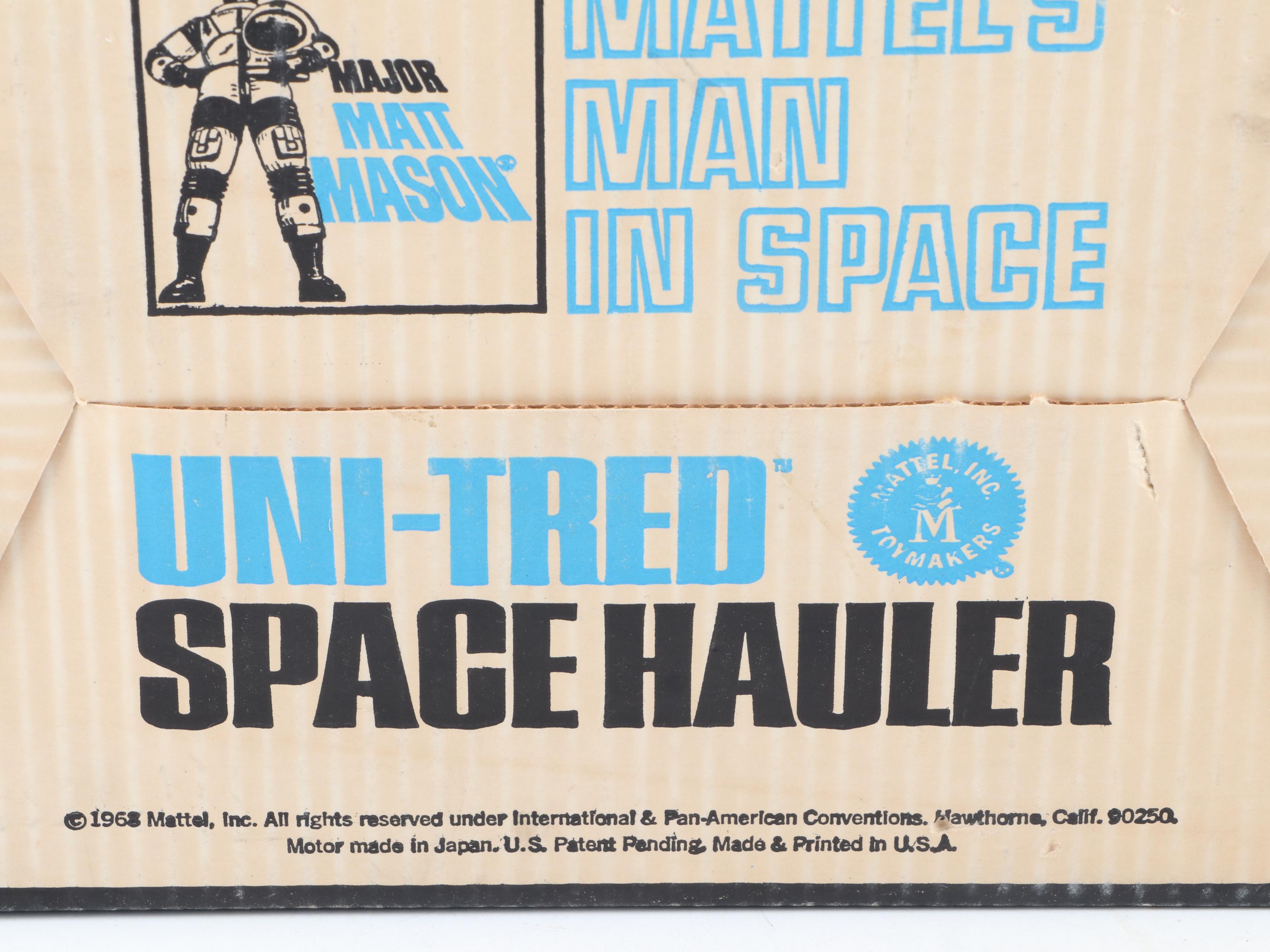Mattel's Man In Space Action Figure, Space Bubble, and Uni-Tred Space Hauler