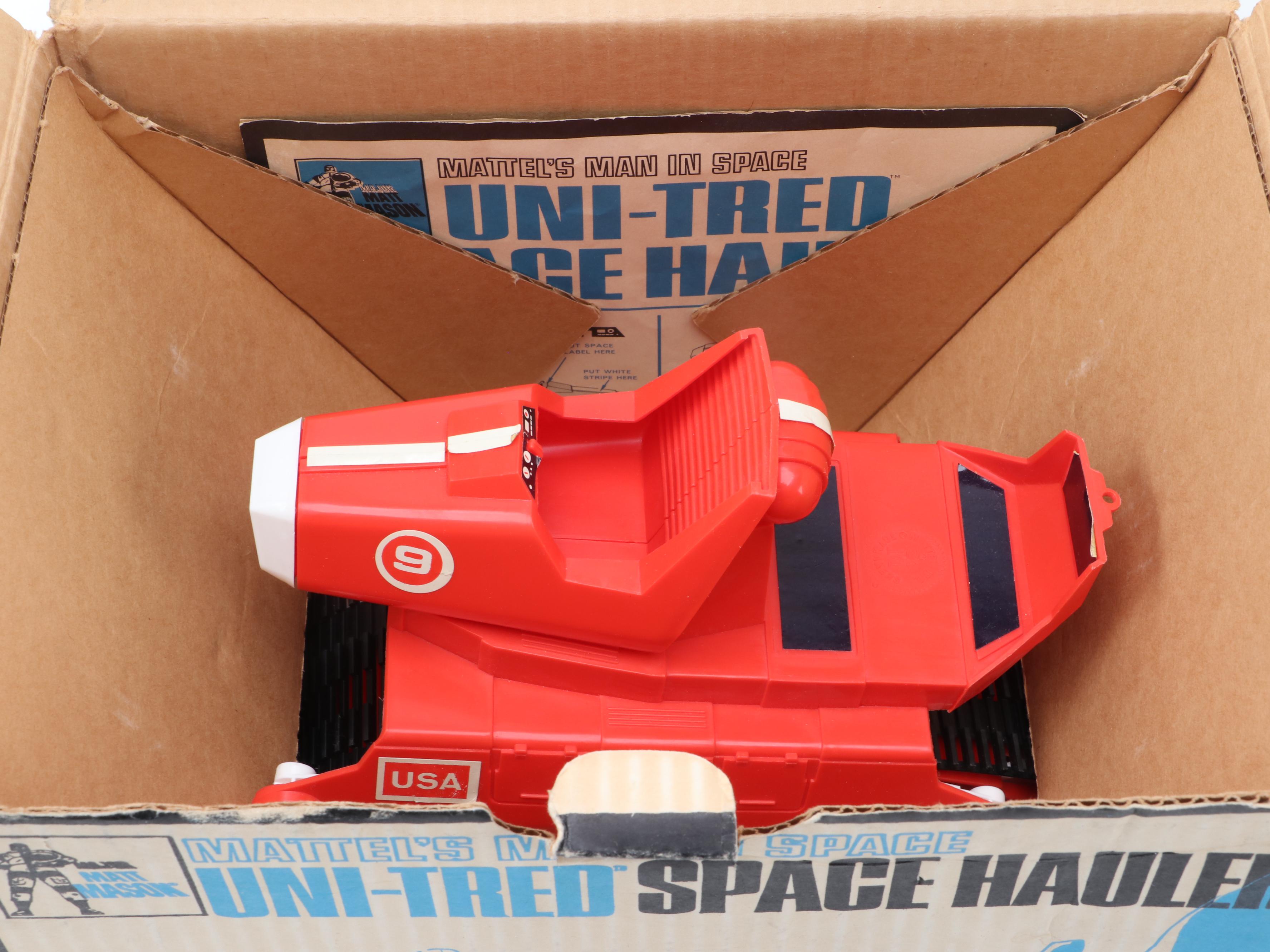 Mattel's Man In Space Action Figure, Space Bubble, and Uni-Tred Space Hauler
