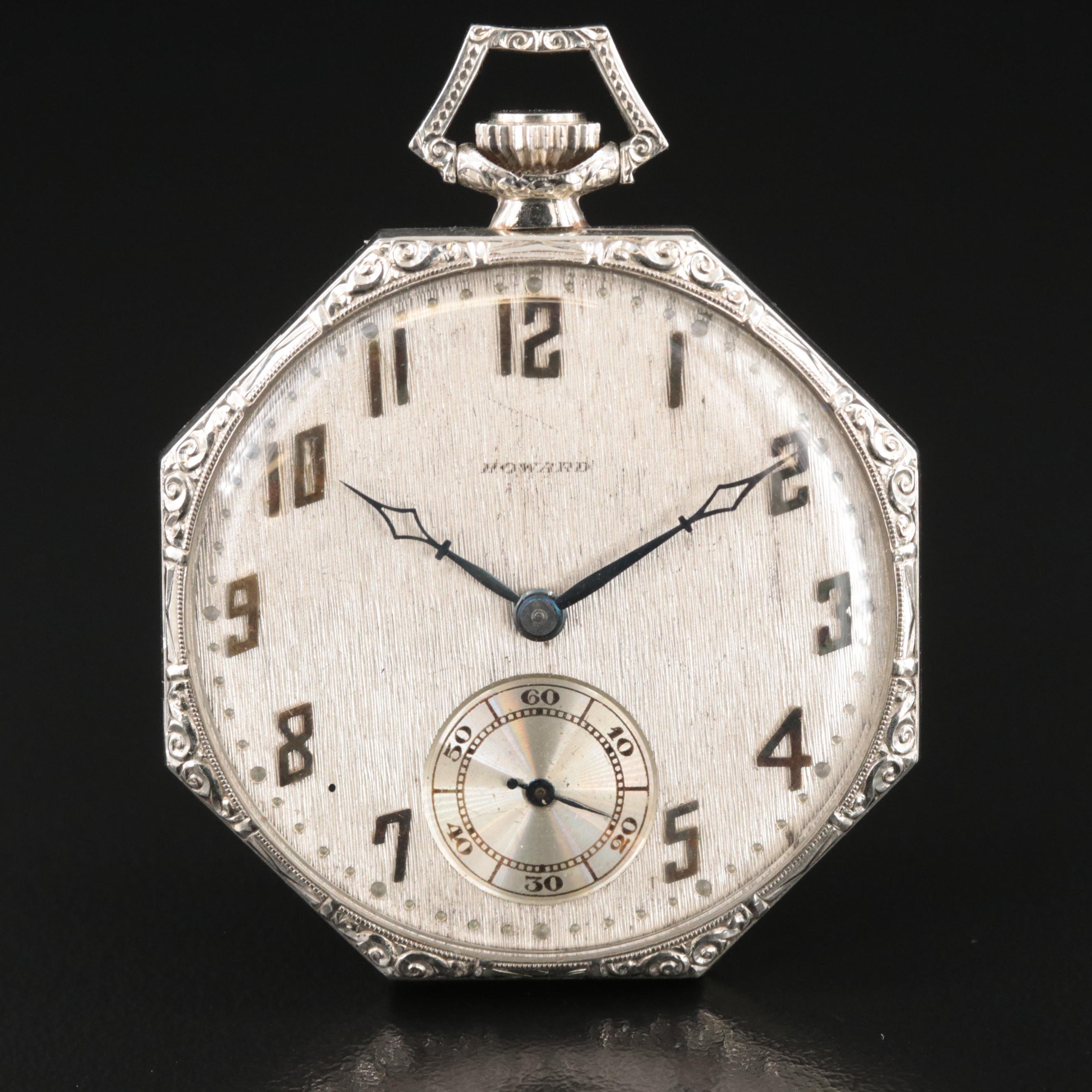 14K E. Howard Octagonal Pocket Watch