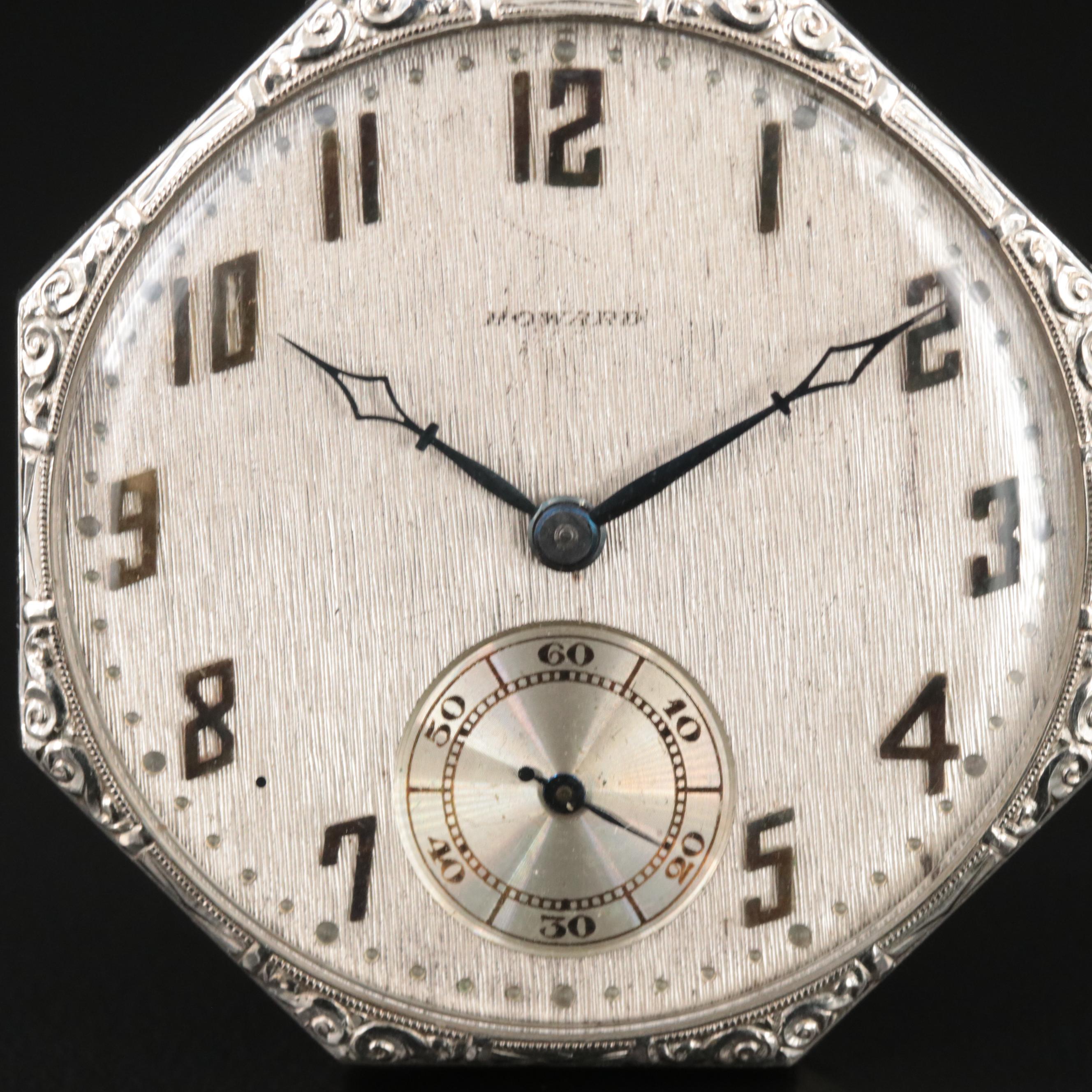 14K E. Howard Octagonal Pocket Watch