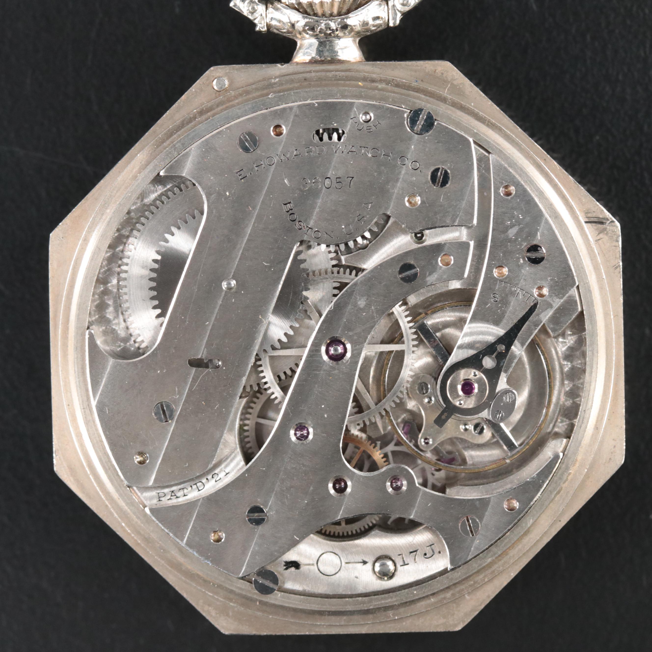 14K E. Howard Octagonal Pocket Watch