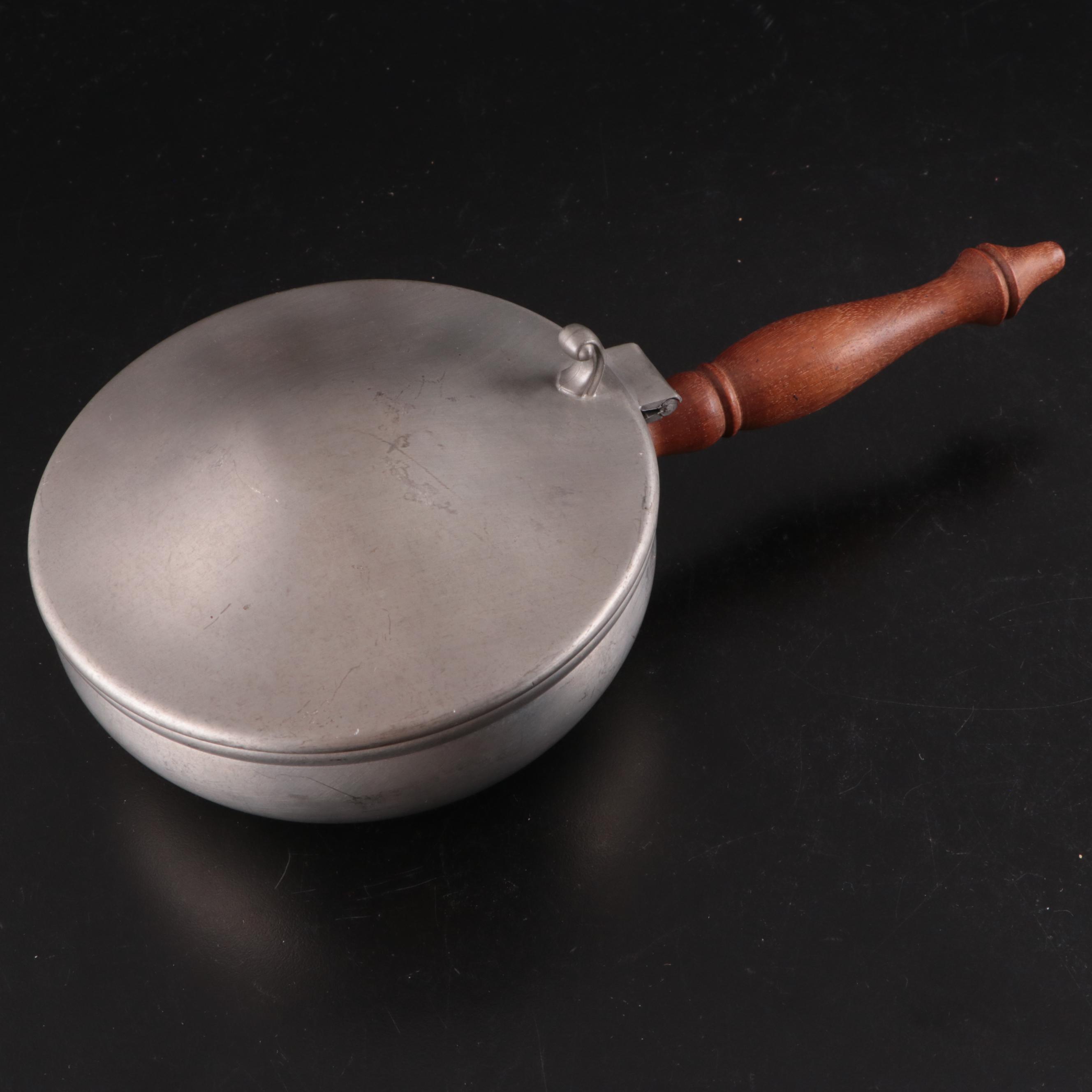 Candlestick Form Brass Table Lamp, Woodbury Pewter Porringer, and More