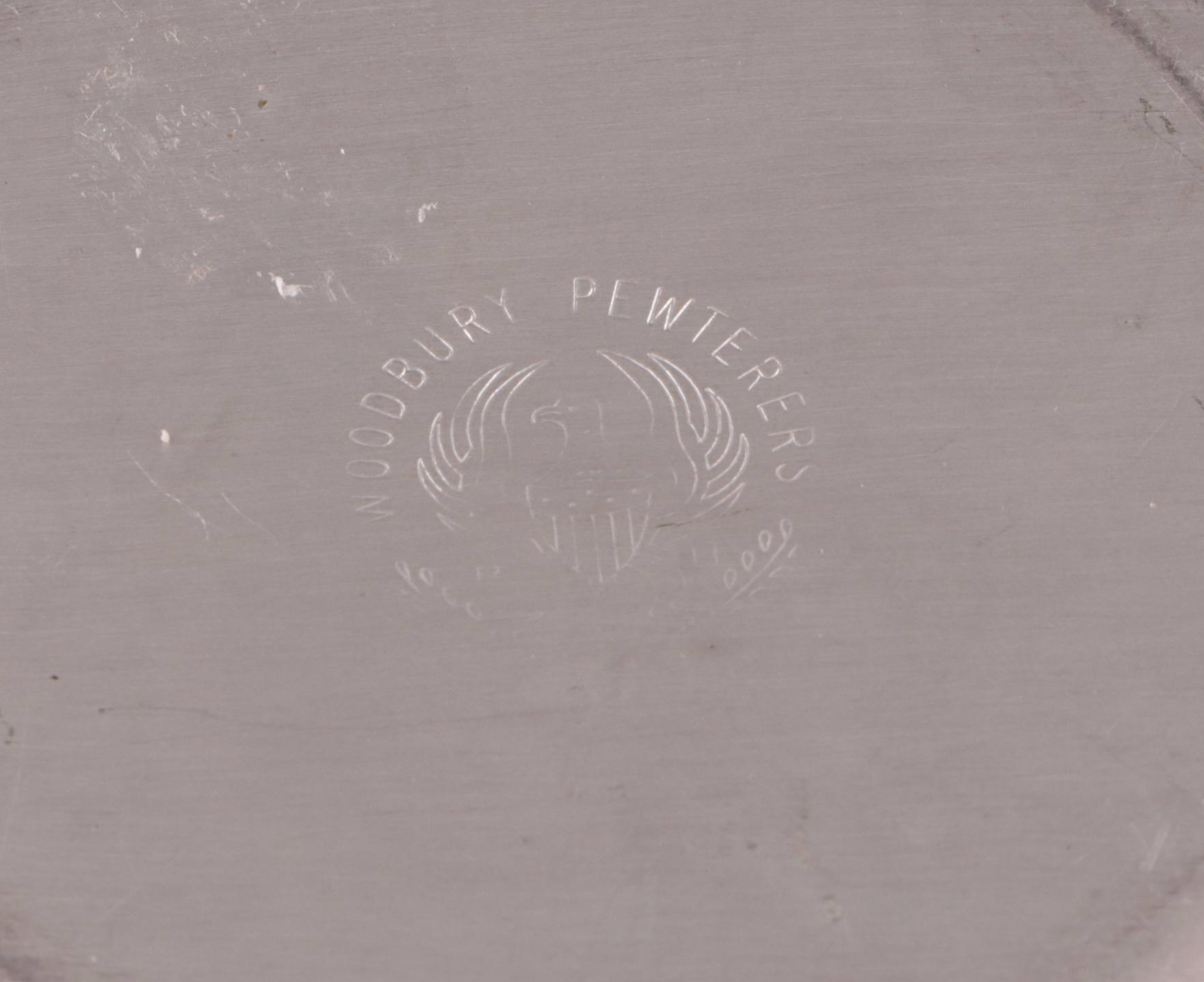 Candlestick Form Brass Table Lamp, Woodbury Pewter Porringer, and More