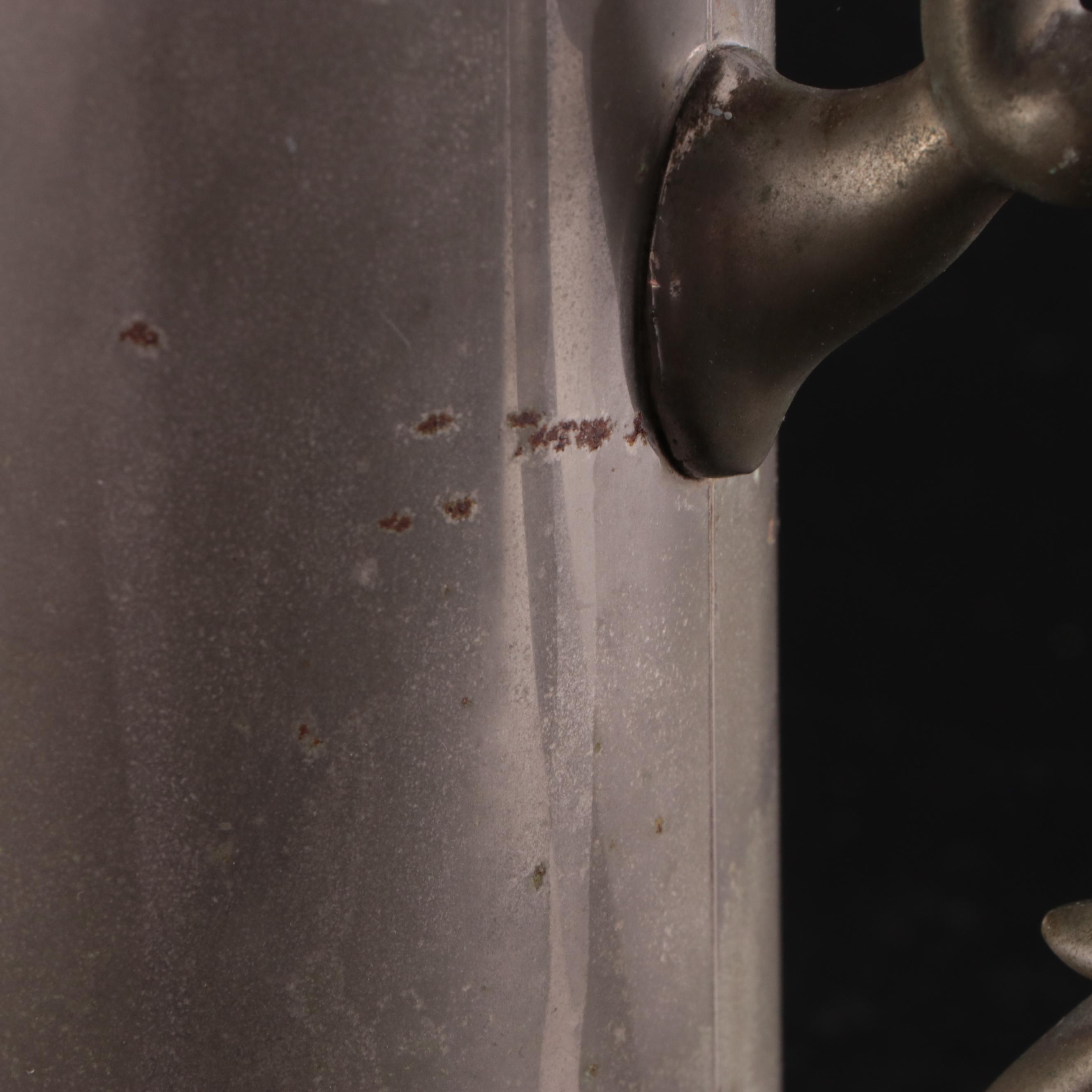 Candlestick Form Brass Table Lamp, Woodbury Pewter Porringer, and More