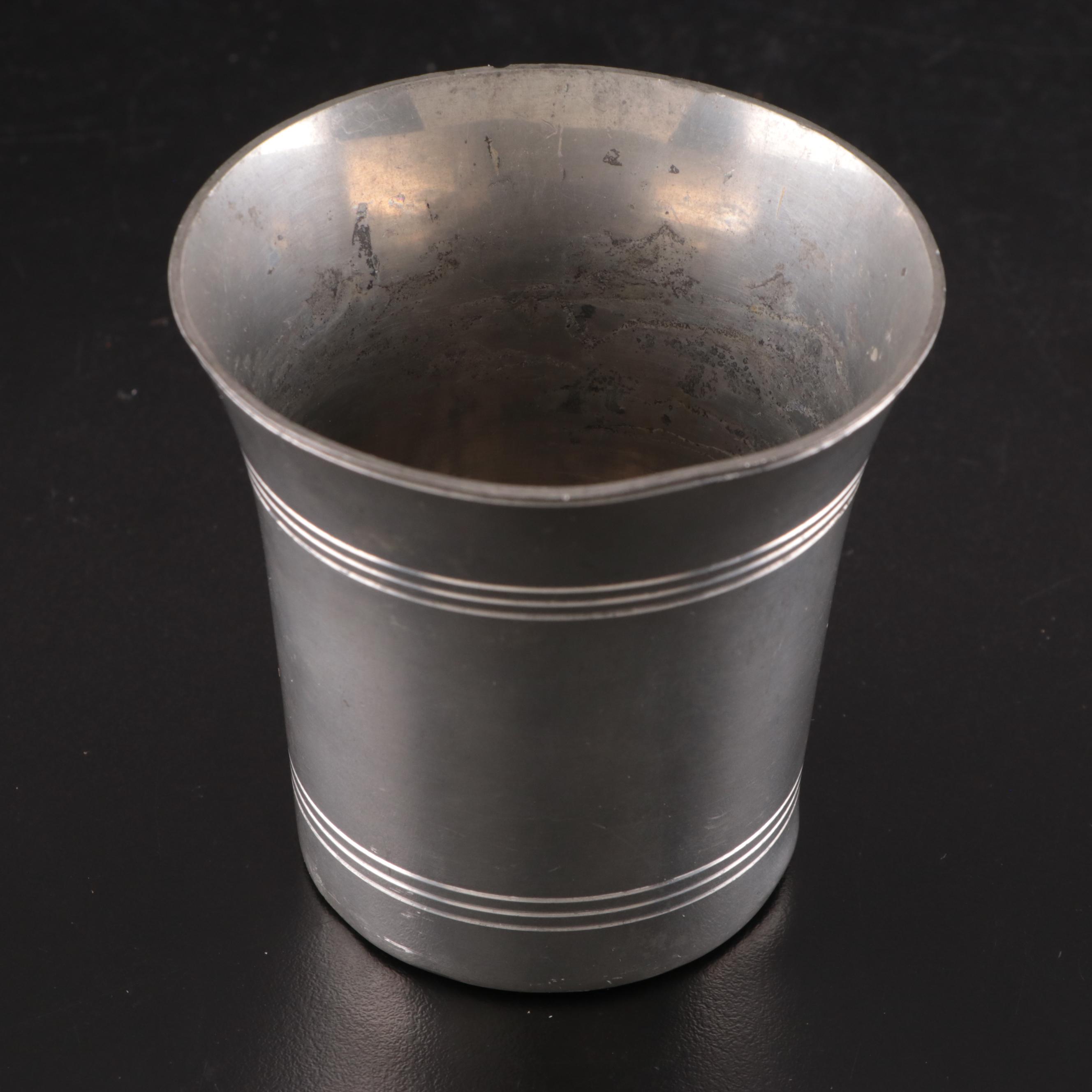 Candlestick Form Brass Table Lamp, Woodbury Pewter Porringer, and More