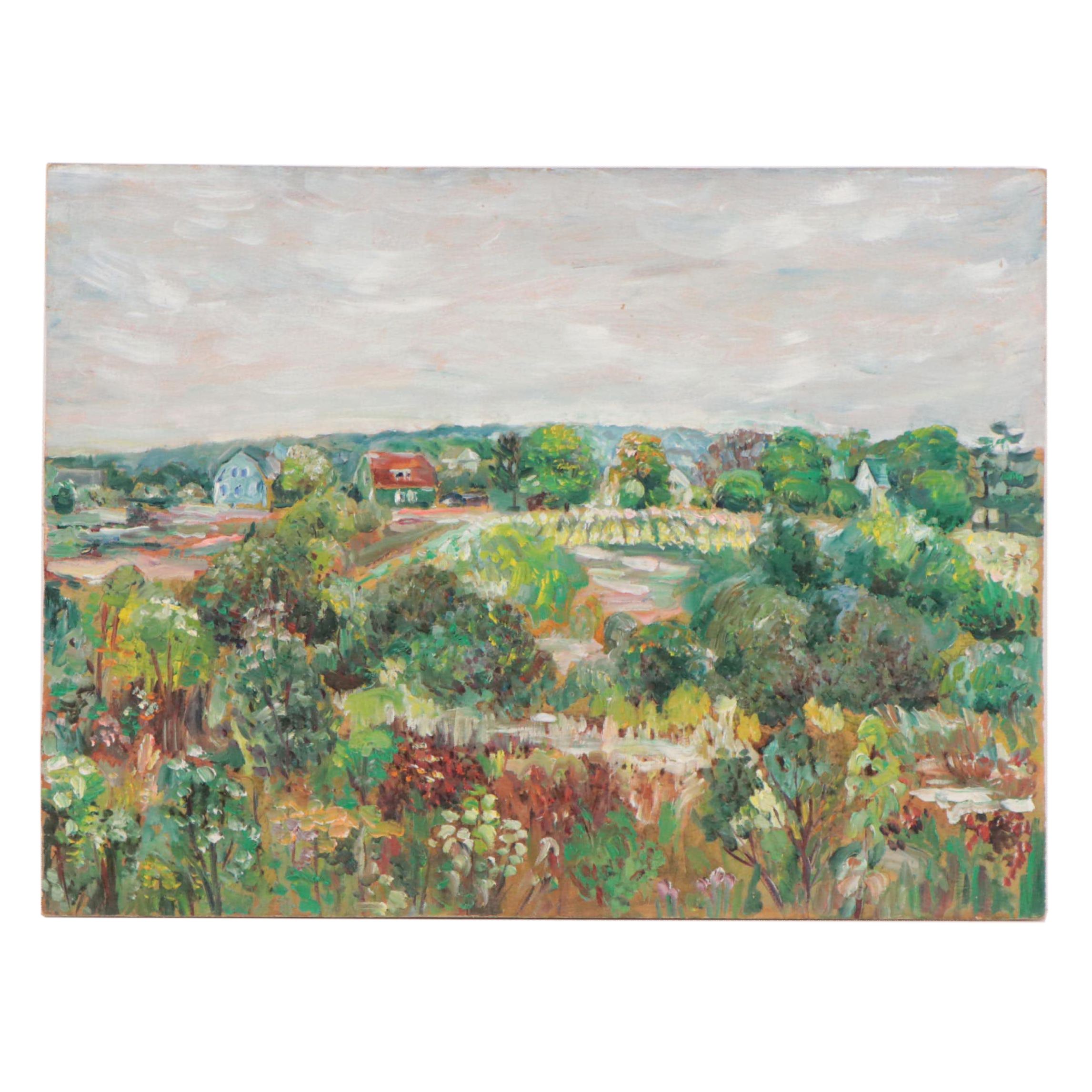 Oil Painting of a Country Landscape